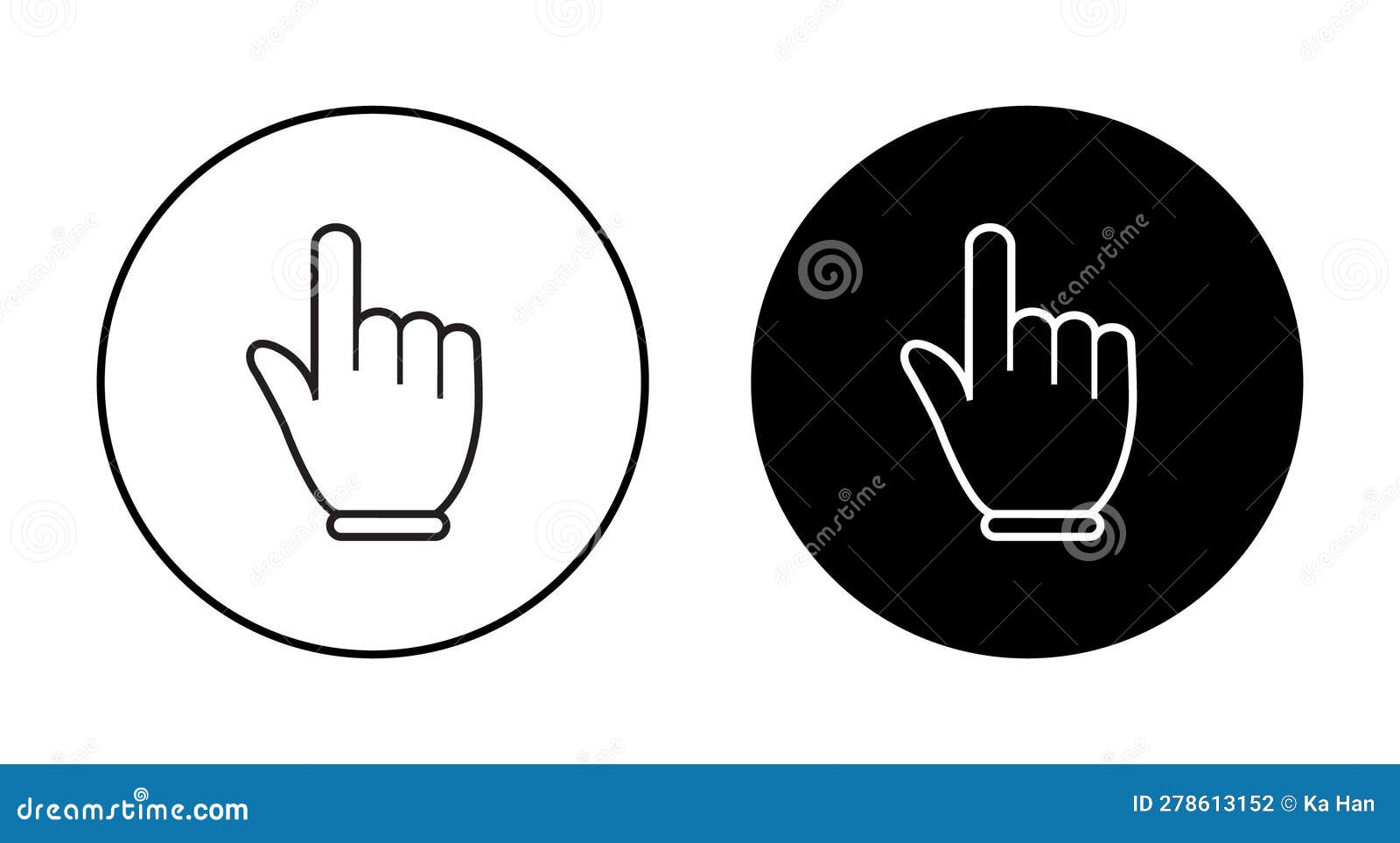 Hand click icon. Vector mouse pointer symbol Stock Vector