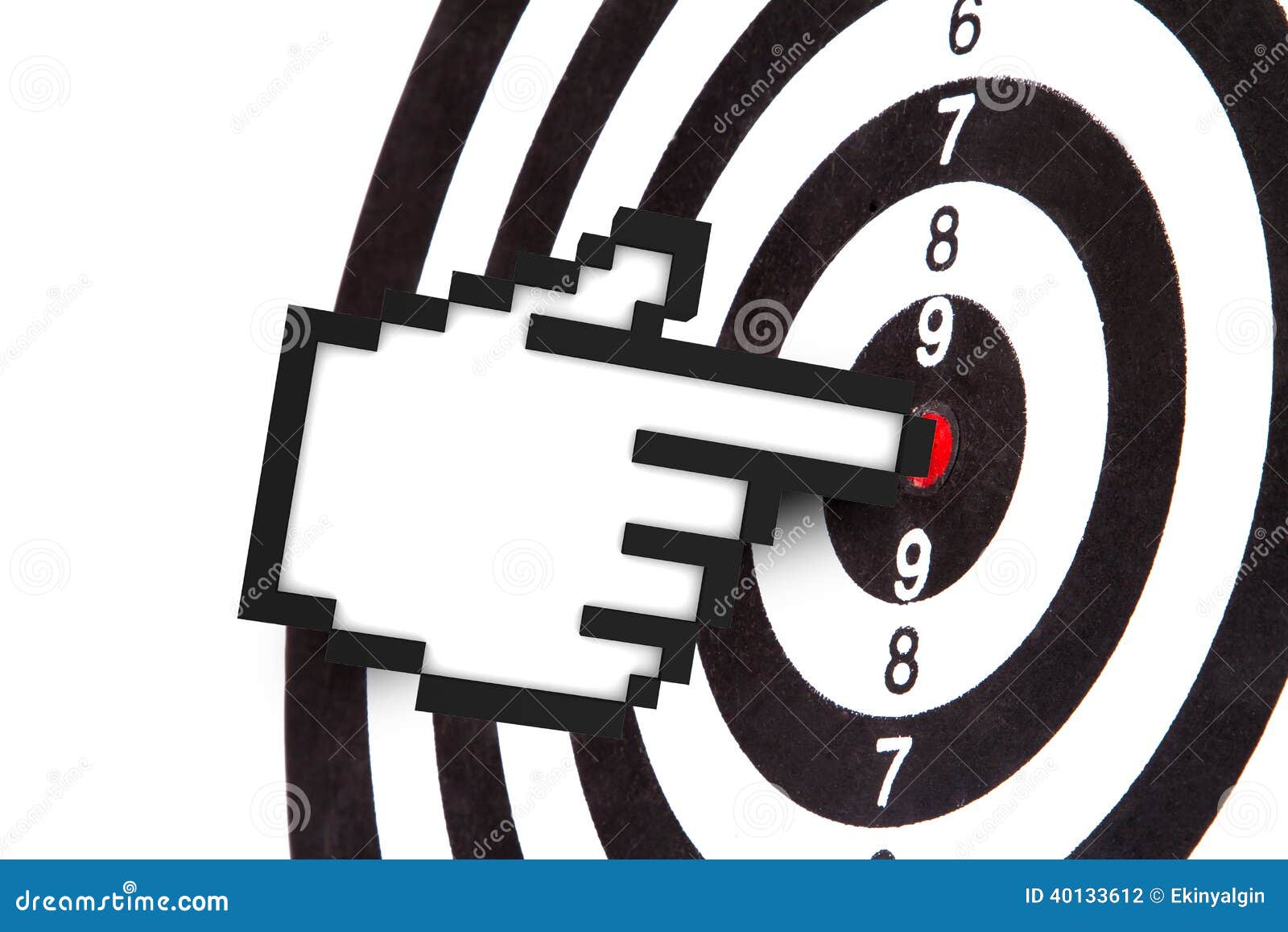 Hand Cursor on Target stock photo. Image of aiming, dart 40133612