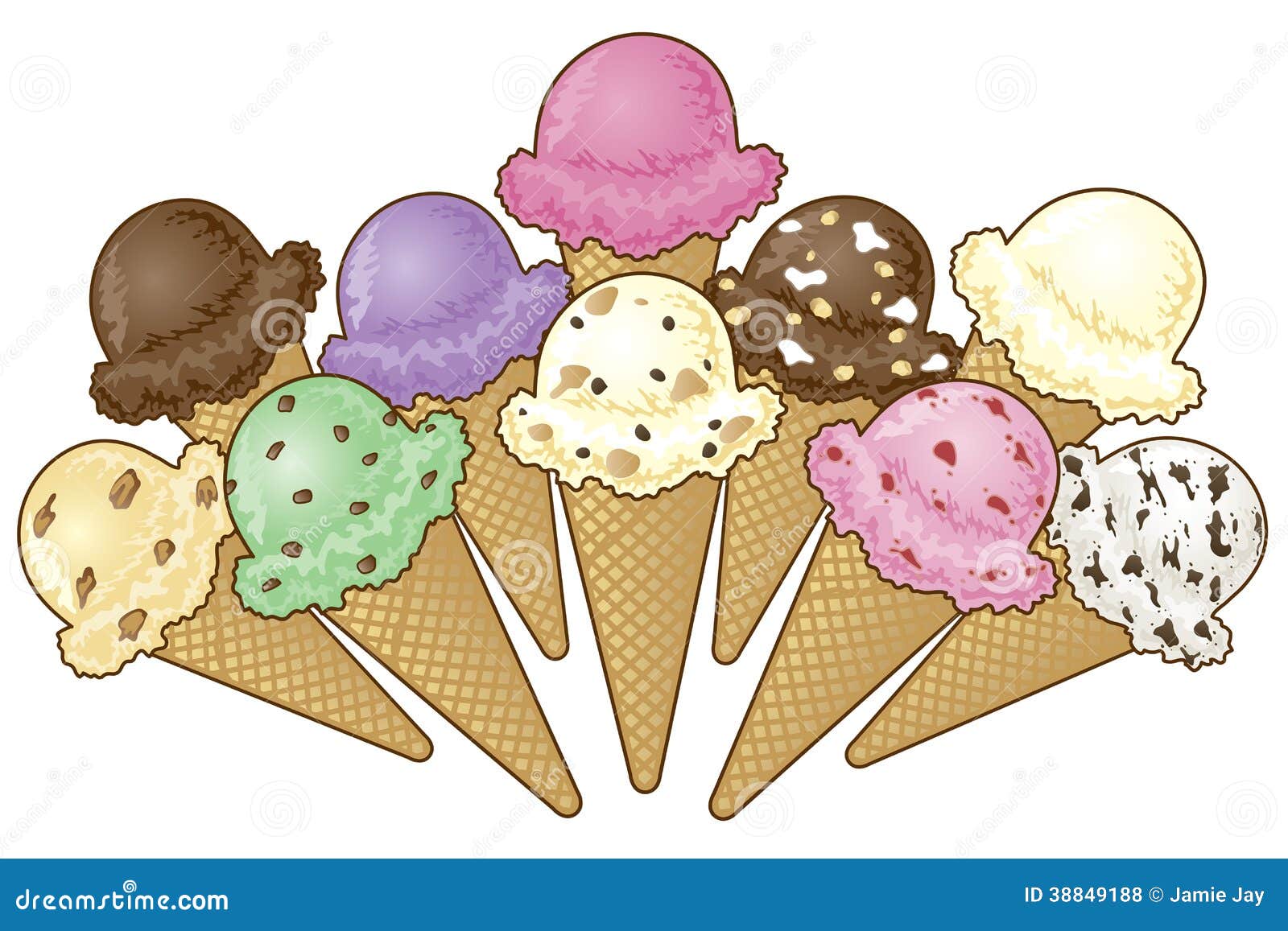 ice cream flavors clipart - photo #7