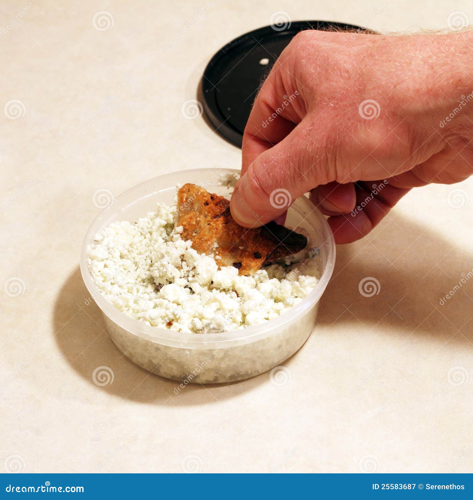Hand Dipping Chip stock image. Image of corn, pick, space 25583687