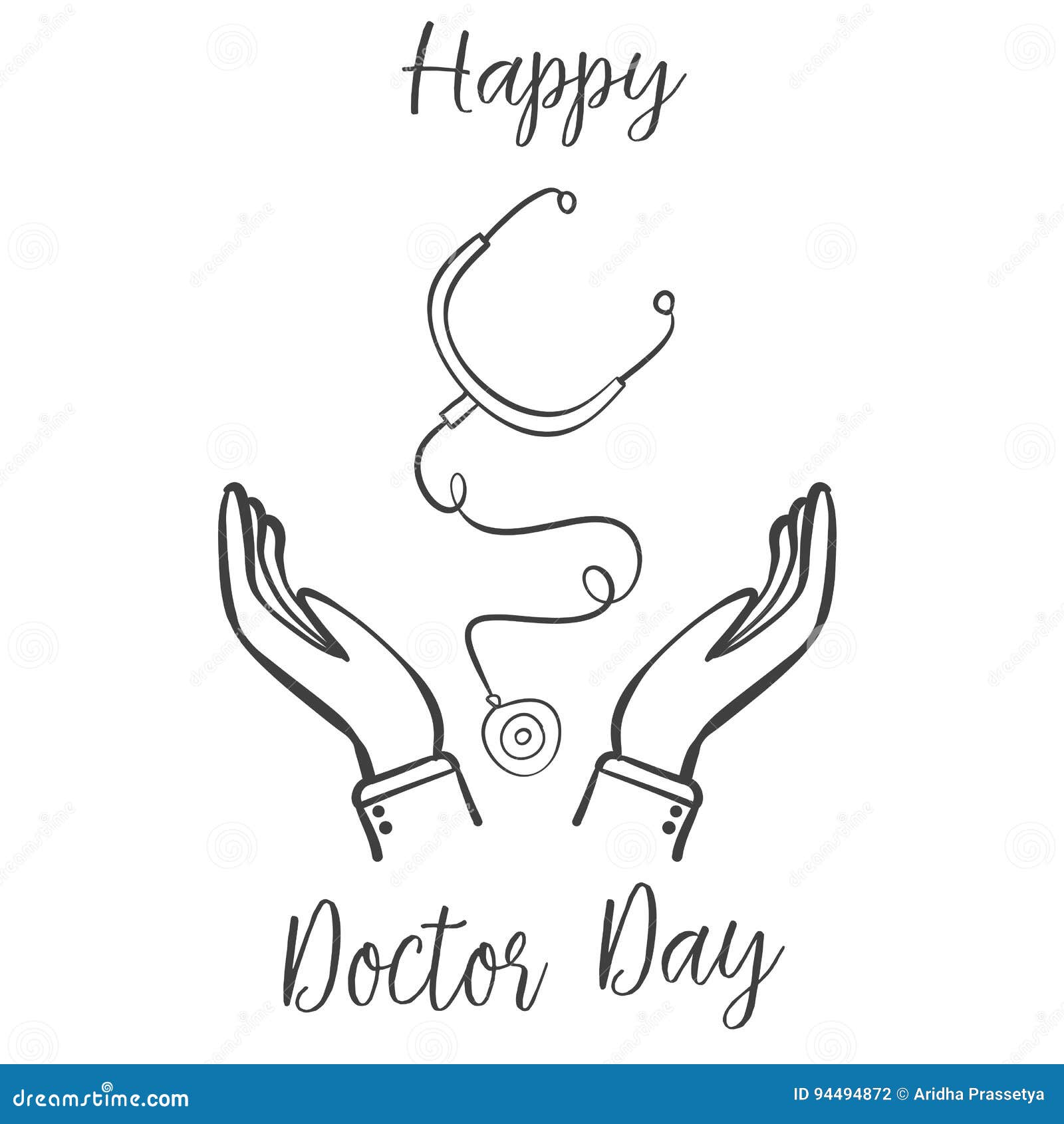 International doctors day line art Royalty Free Vector Image