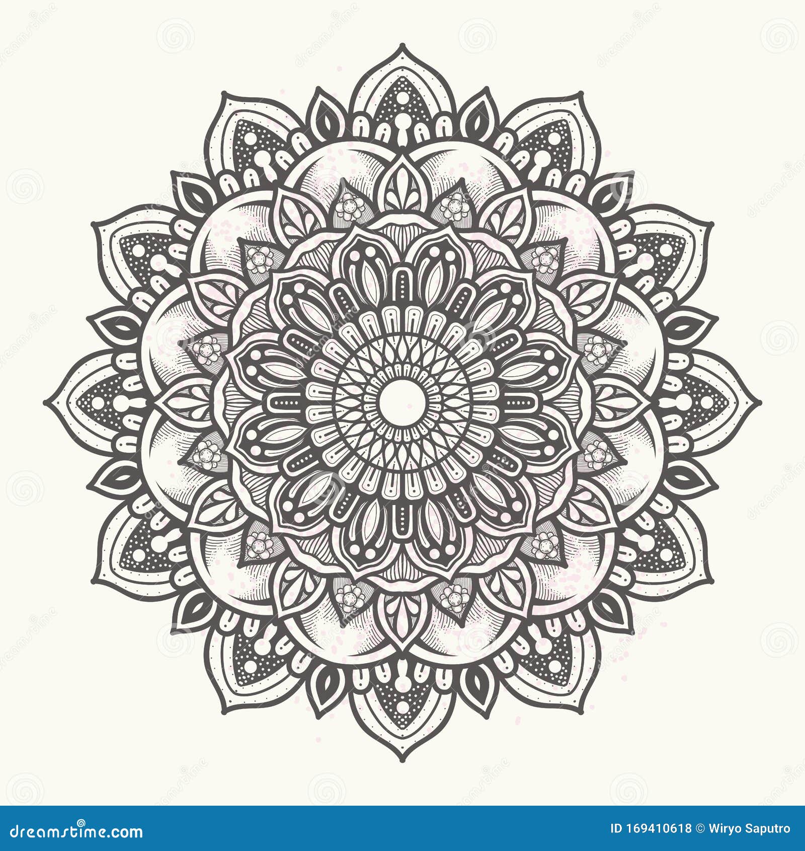 Download Hand Draw Oriental Mandala Art Stock Vector Illustration Of Isolated Ethnic 169410618