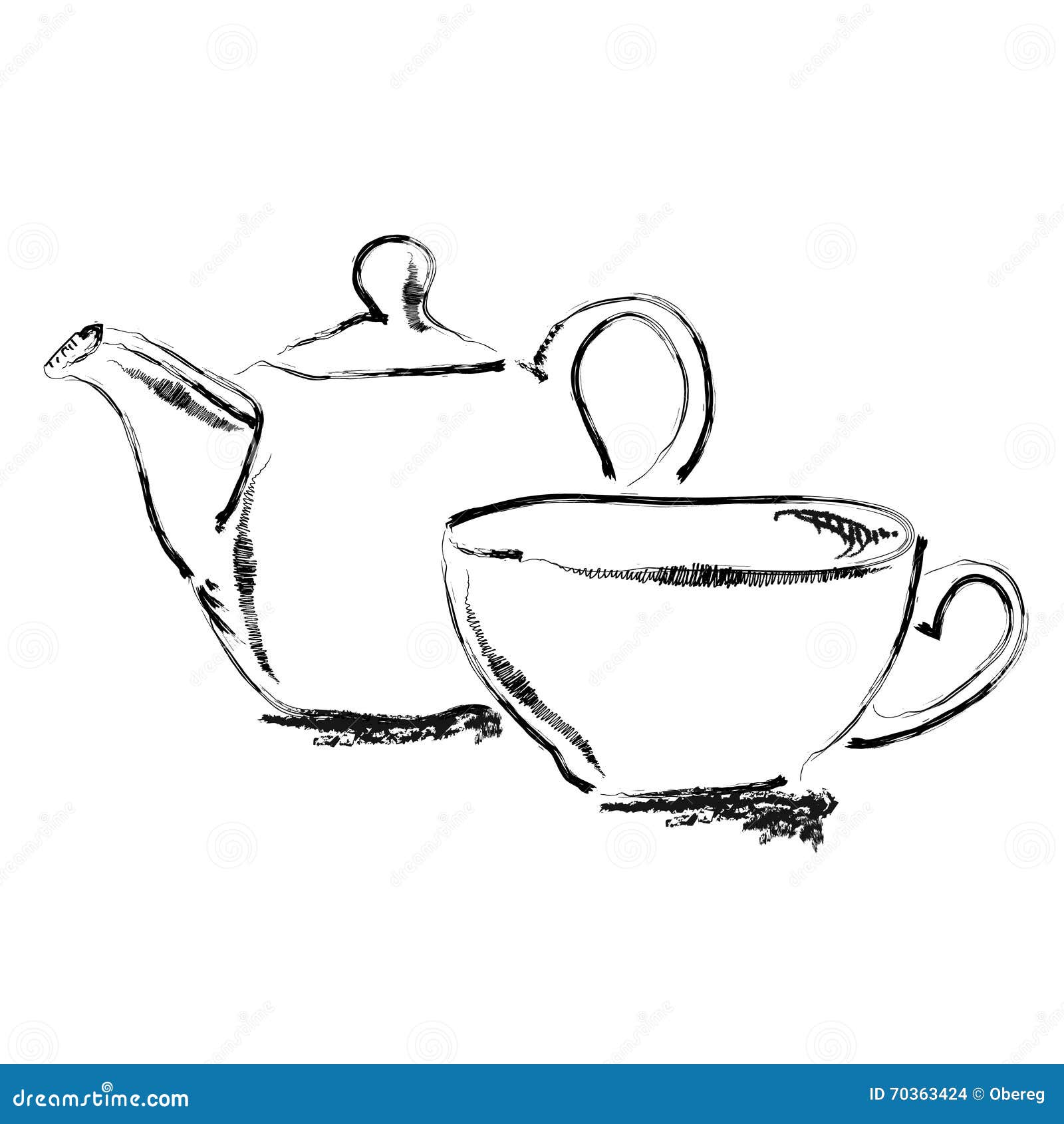 Whimsical Art  Stacked Tea Cups Drawing PNG Image  Transparent PNG Free  Download on SeekPNG