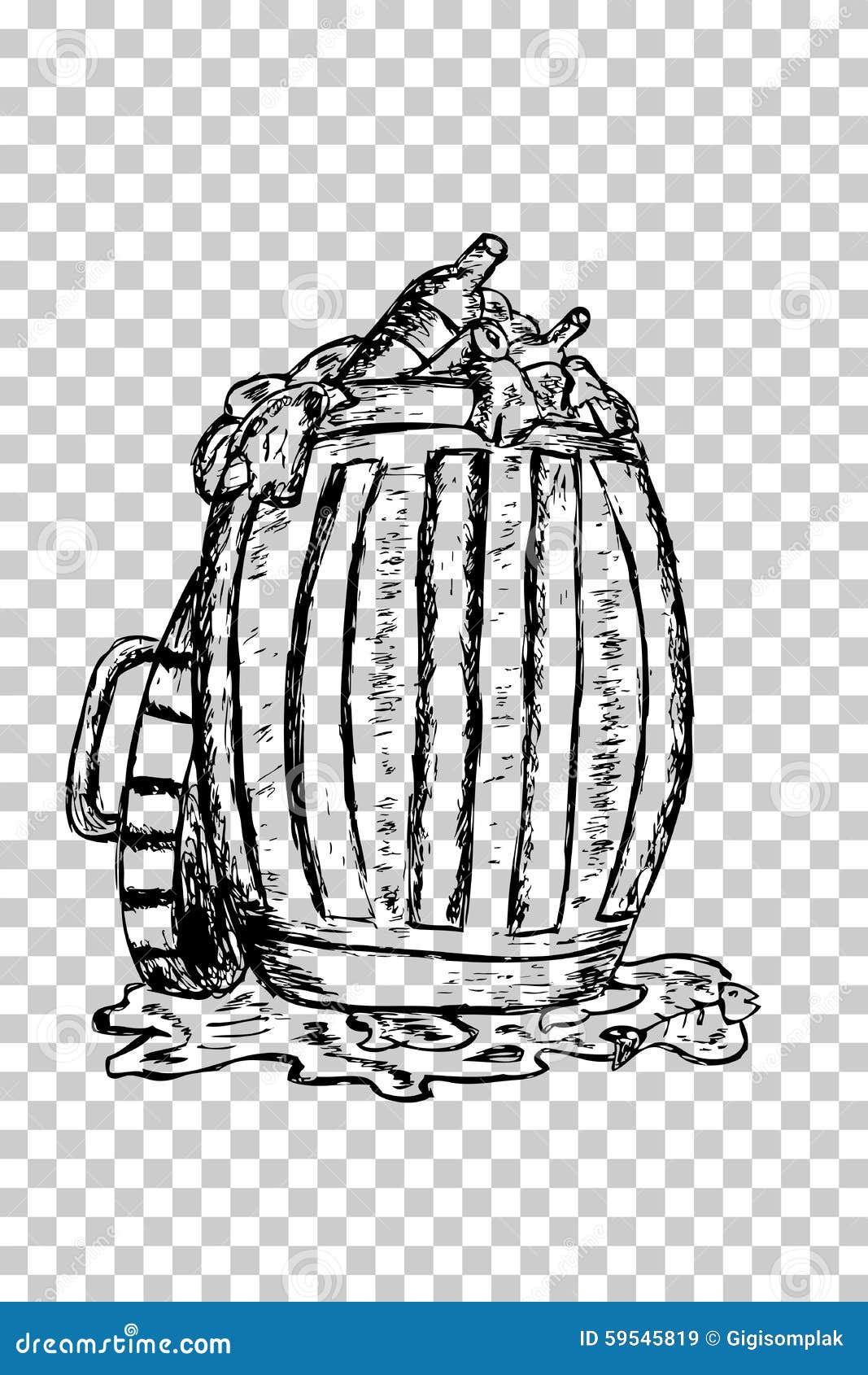 hand draw sketch trash and trash bin stock vector illustration of