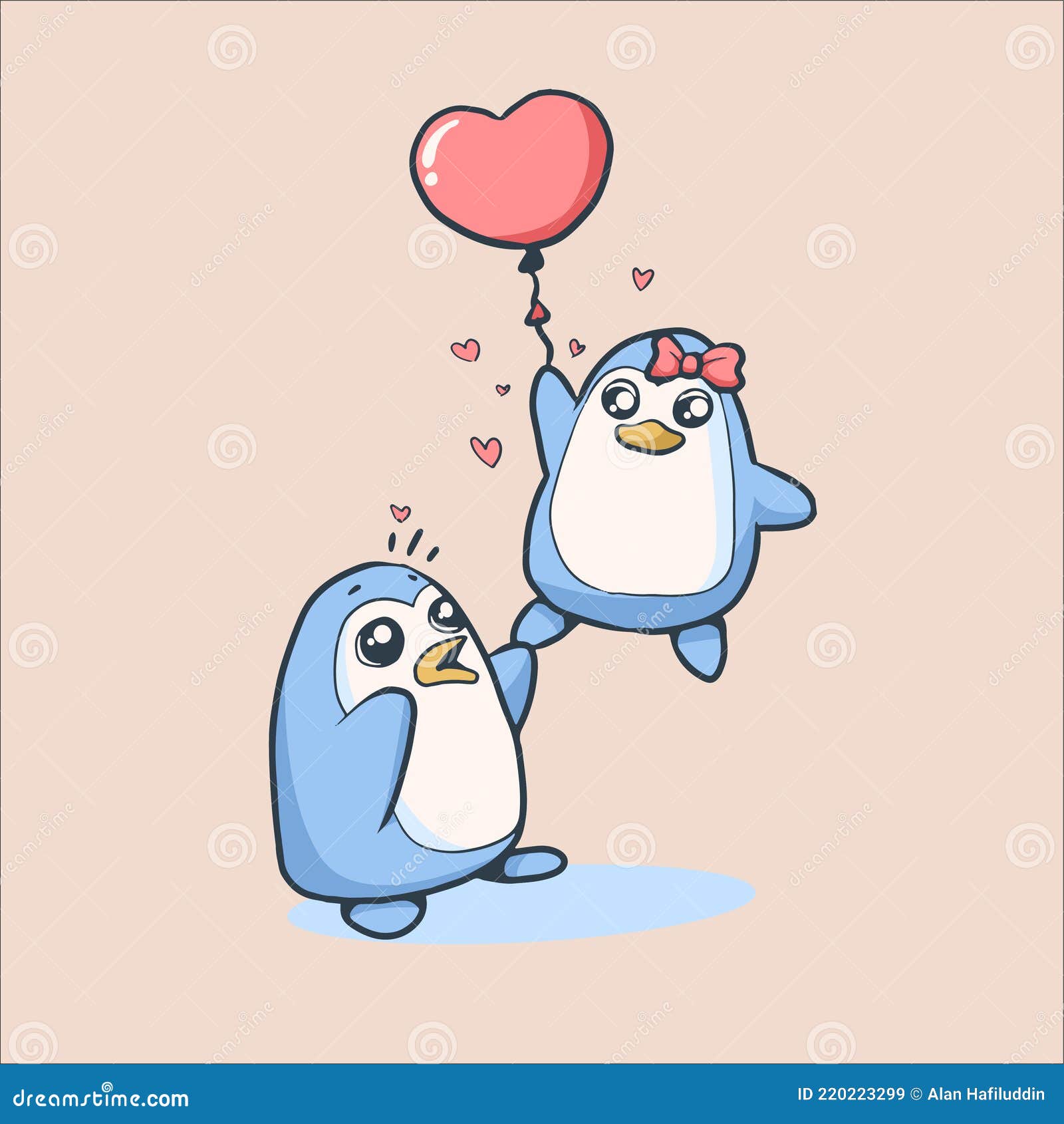 Hand Draw Valentine Day Animal Couple Vector Stock Vector - Illustration of  happy, isolated: 220223299