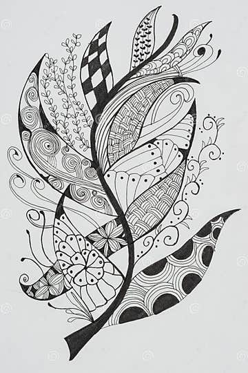 Hand Drawing Artistic Abstract Art for Adult Coloring Pages in Doodle ...