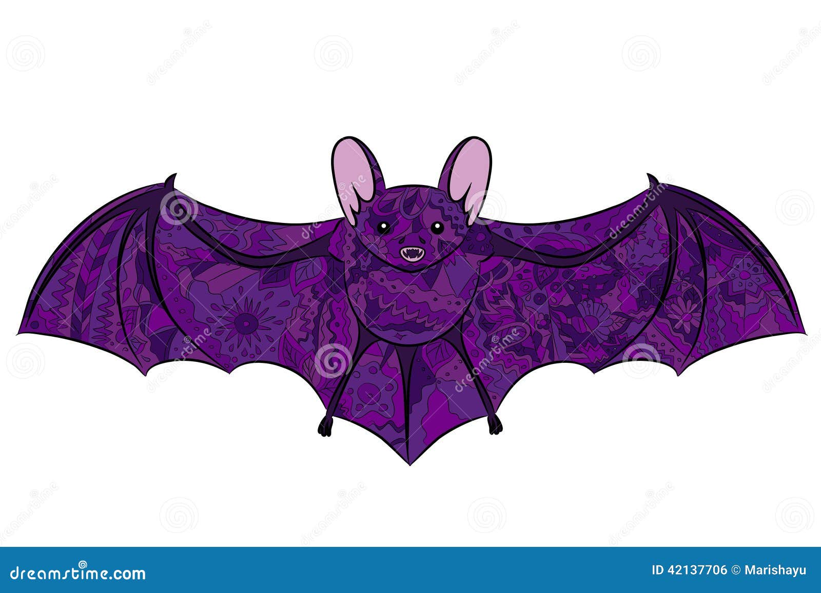 Hand drawing bat stock vector. Illustration of halloween 42137706