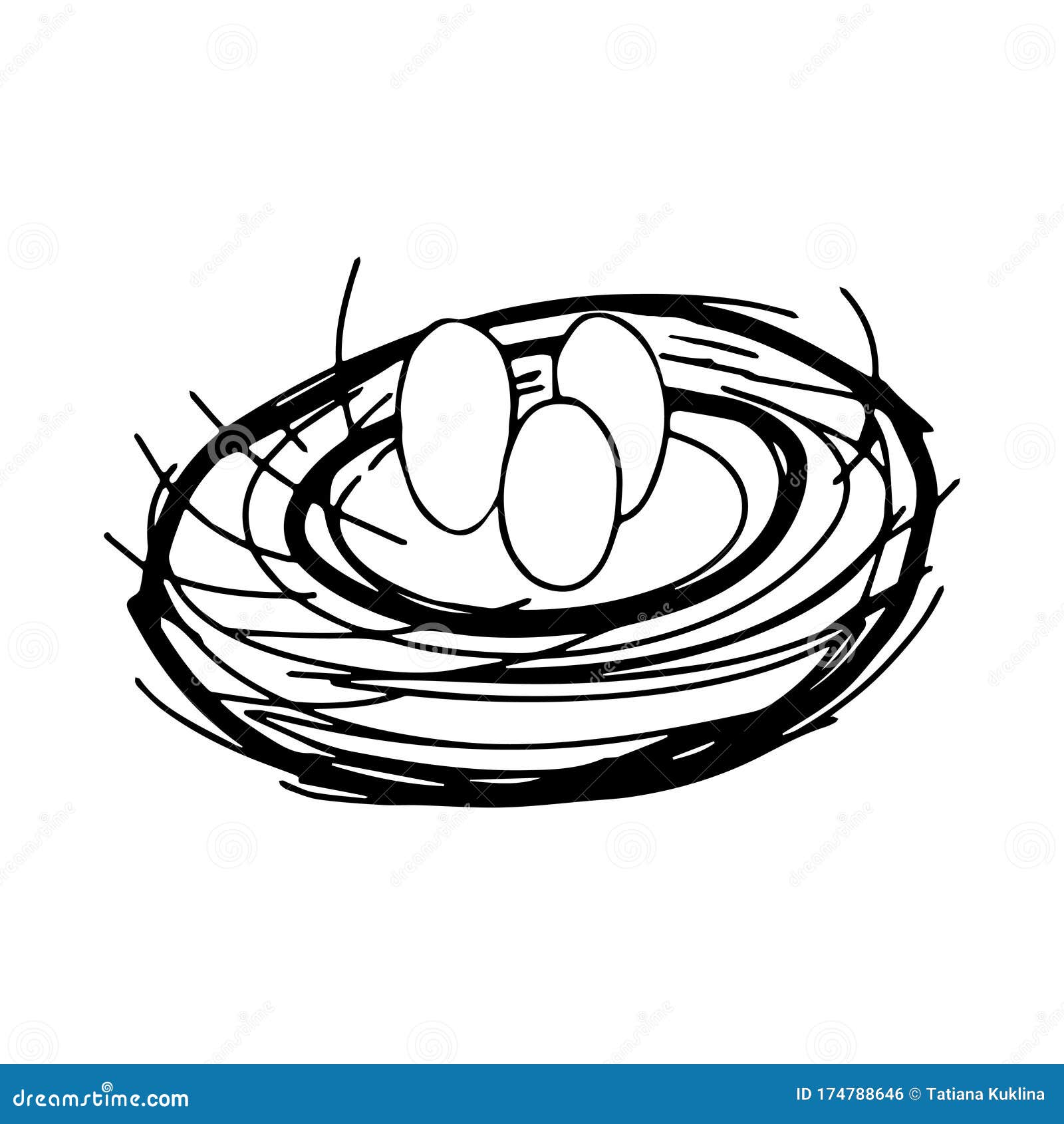 Bird Nest Clipart Black And White 7 Clipart Station