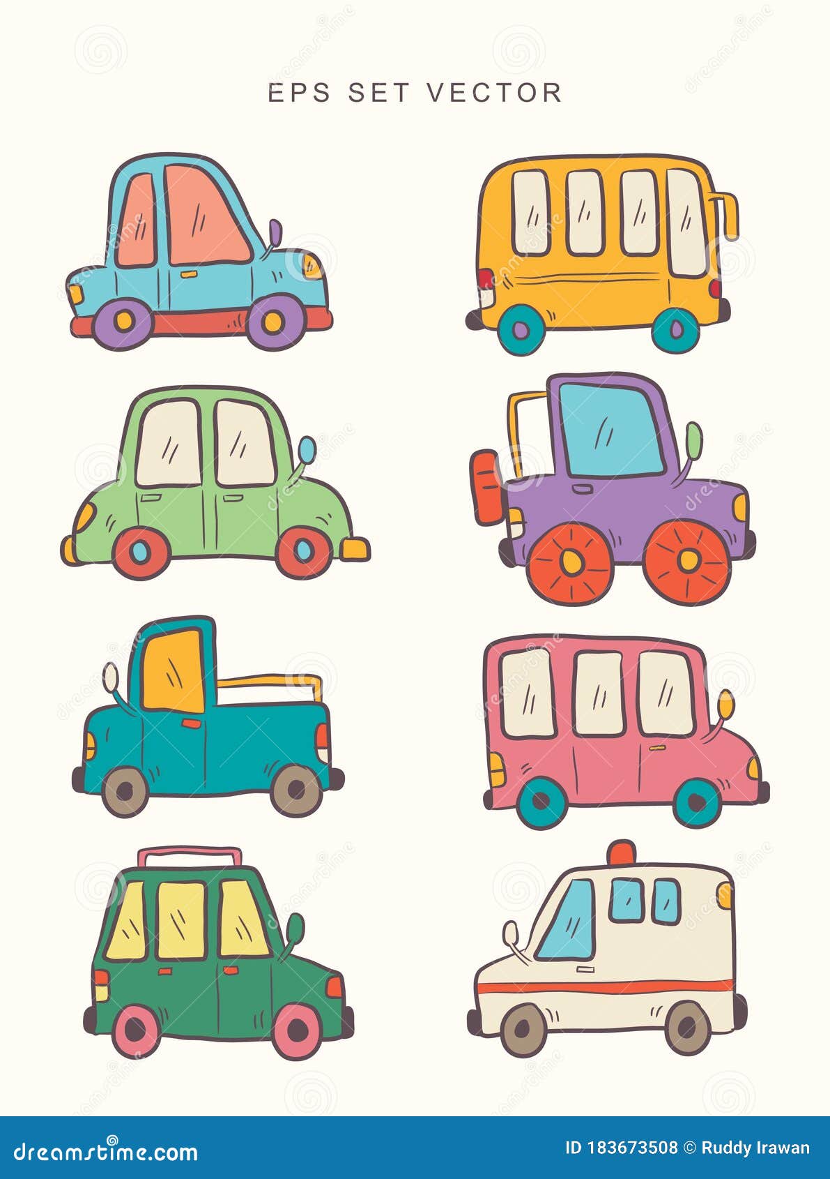 Hand Drawing Car Cartoon Collection, Doodle Vector, Vintage Design Stock Vector - Illustration of minicar, colorful: 183673508 Hand Drawing Car Cartoon Collection, Doodle Vector, Vintage Design Stock Vector - Illustration of minicar, colorful: 183673508