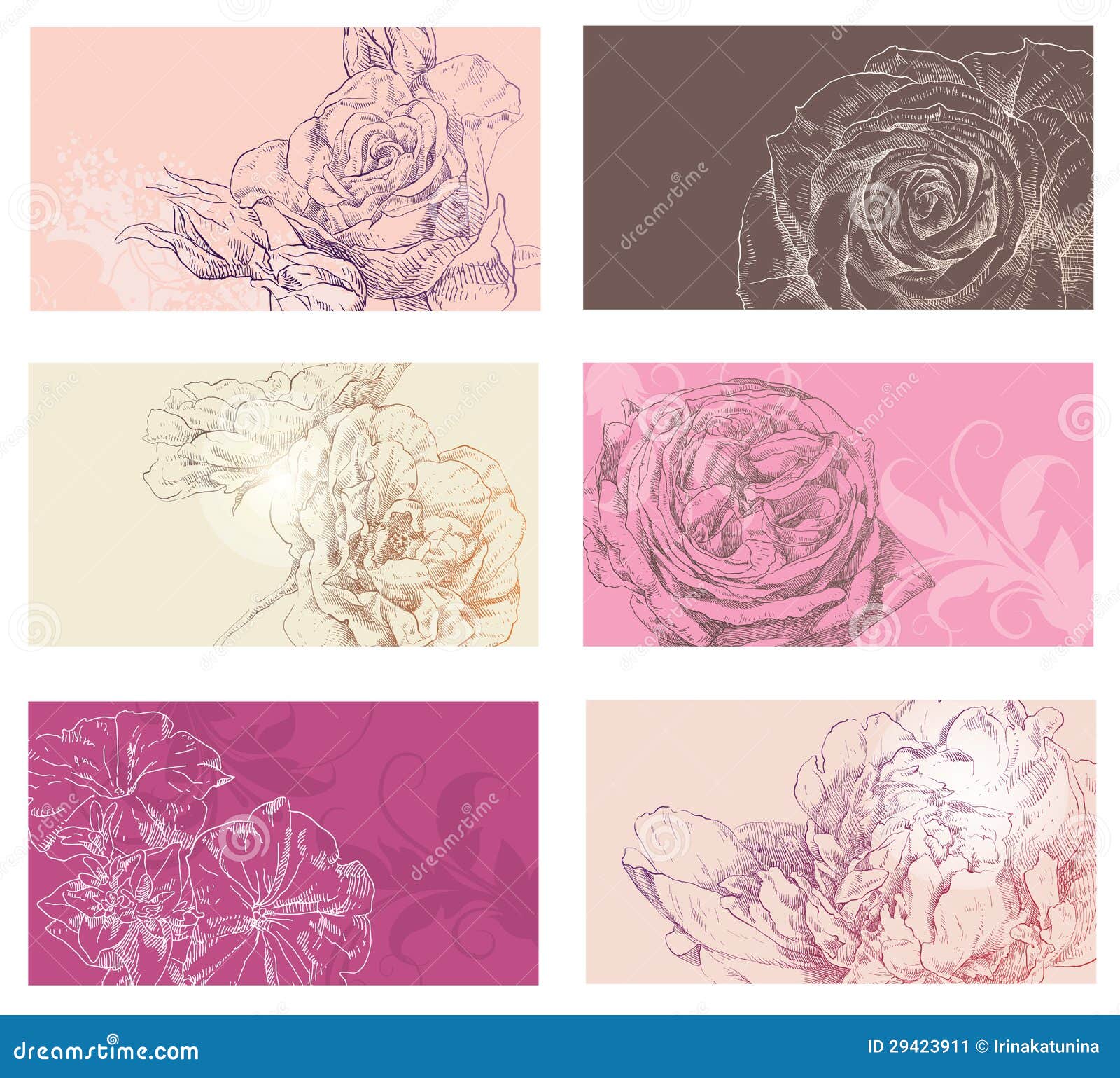 Hand Drawing Card Background Stock Vector - Illustration of flourishes