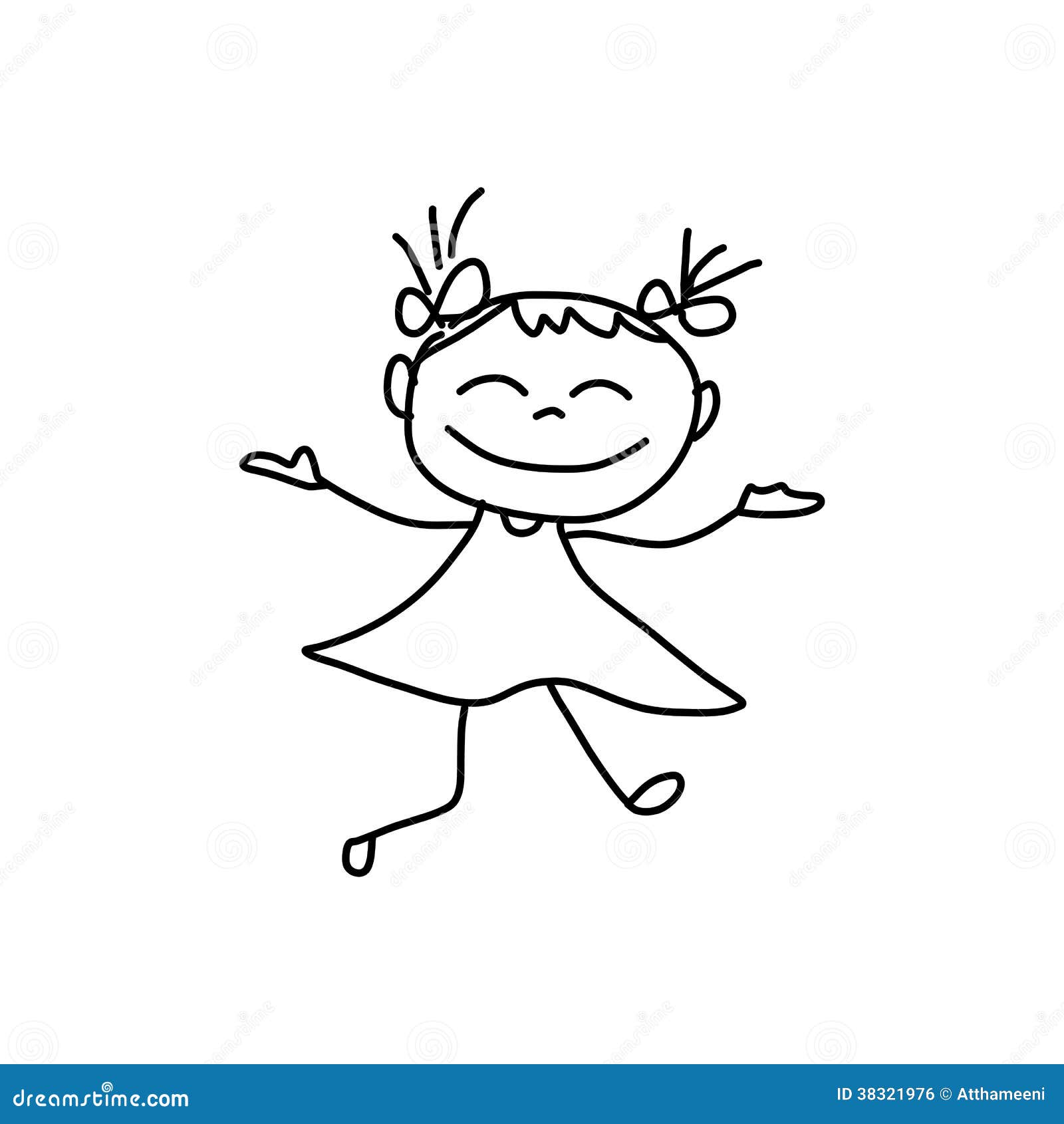 Hand drawing happy people happiness kids concept Vector Image