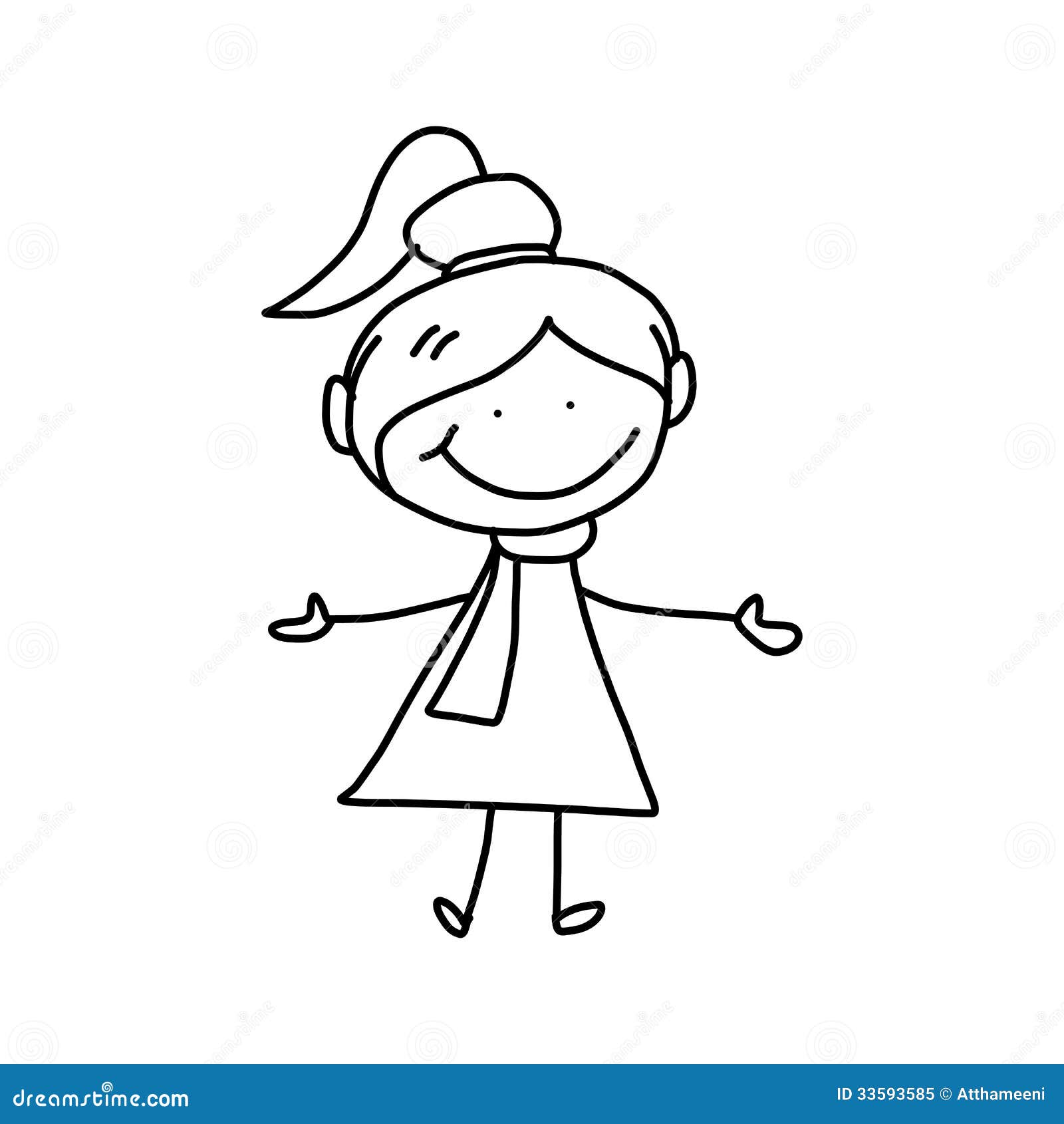 Hand Drawing Cartoon Happy Kids Stock Vector - Illustration of children,  eyes: 33593585