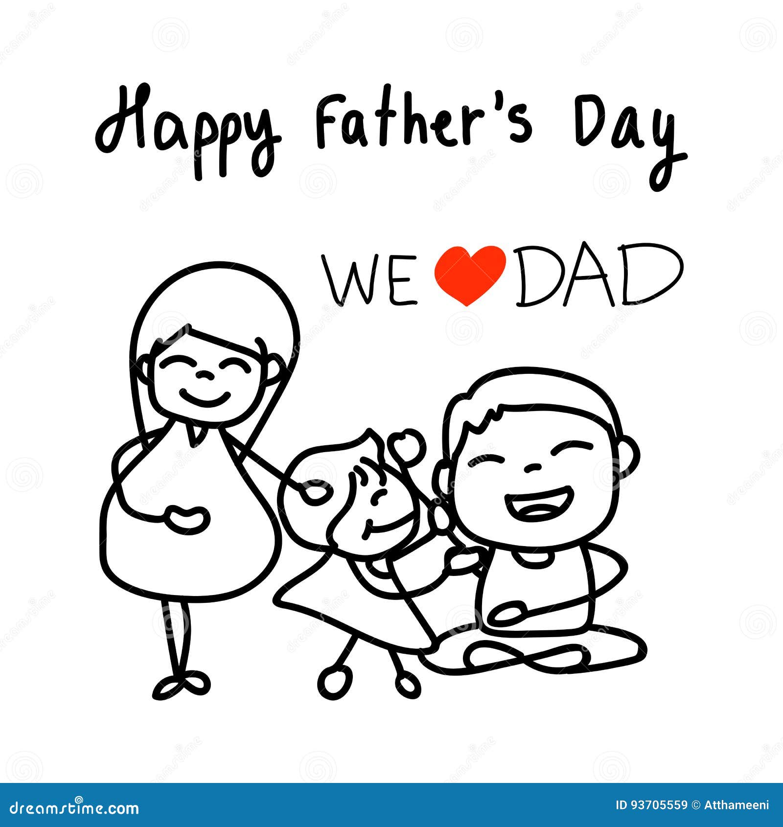 Drawn By A Child Drawing For Fathers Day Father And Son Template For Fathers  Day Vector Stock Illustration - Download Image Now - iStock