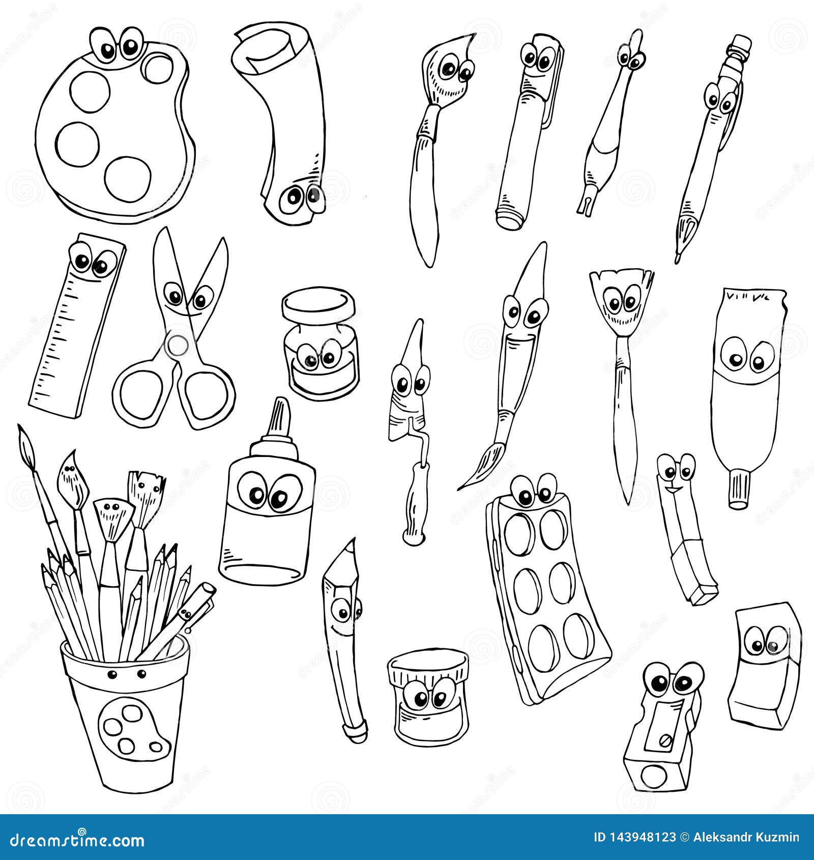 Cute Cartoon School Characters Collection. Vector Illustration of School Objects Isolated on White Background. Back To School Funn Stock Vector - Illustration of drawing, cute: 143948123 Cute Cartoon School Characters Collection. Vector Illustration of School Objects Isolated on White Background. Back To School Funn Stock Vector - Illustration of drawing, cute: 143948123