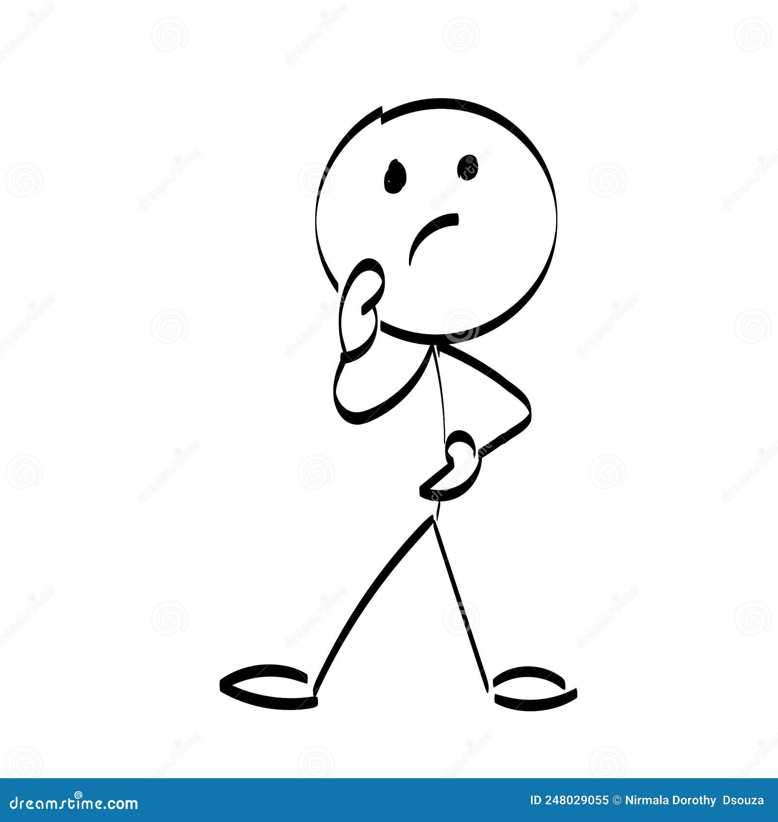 Funny stickman design for print Royalty Free Vector Image