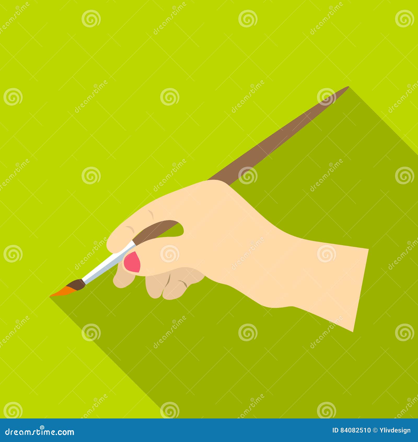 Hand Drawing Icon, Flat Style Stock Vector - Illustration of