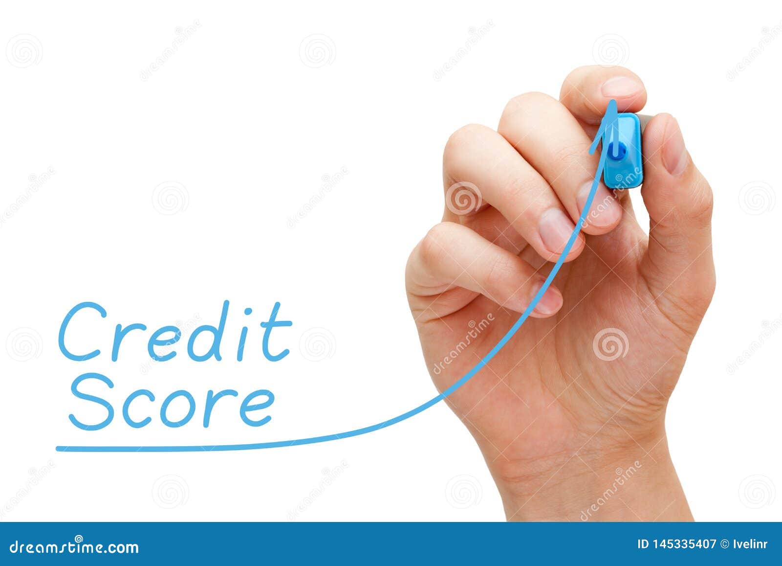 increasing credit score graph concept