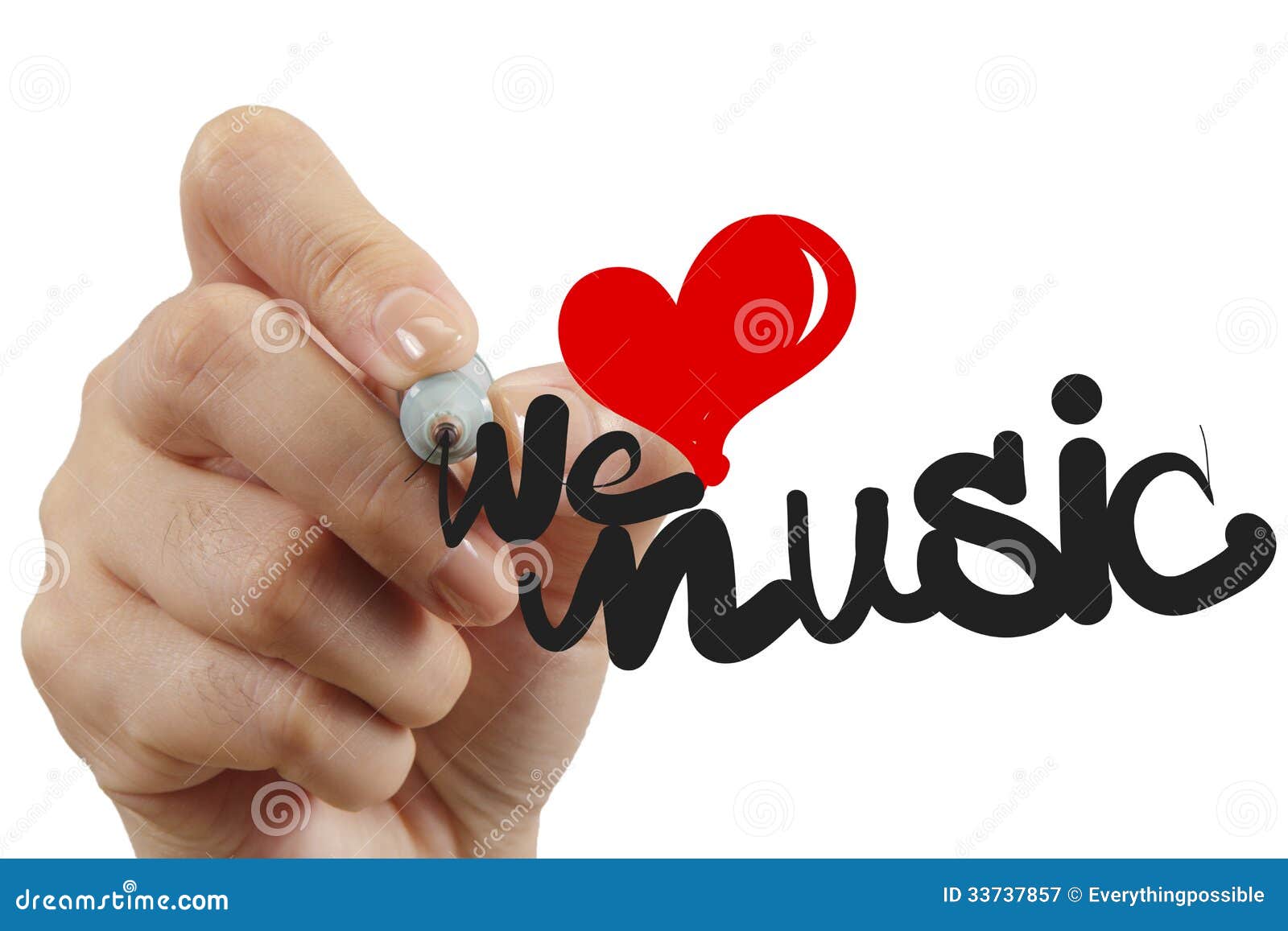Hand drawing we love music stock image. Image of background 33737857
