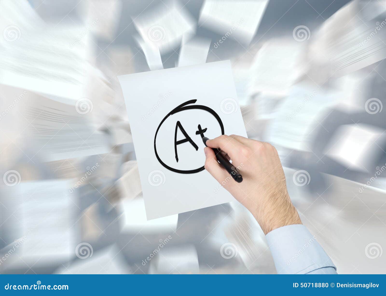 Hand drawing a+ symbol stock photo. Image of revenue 50718880