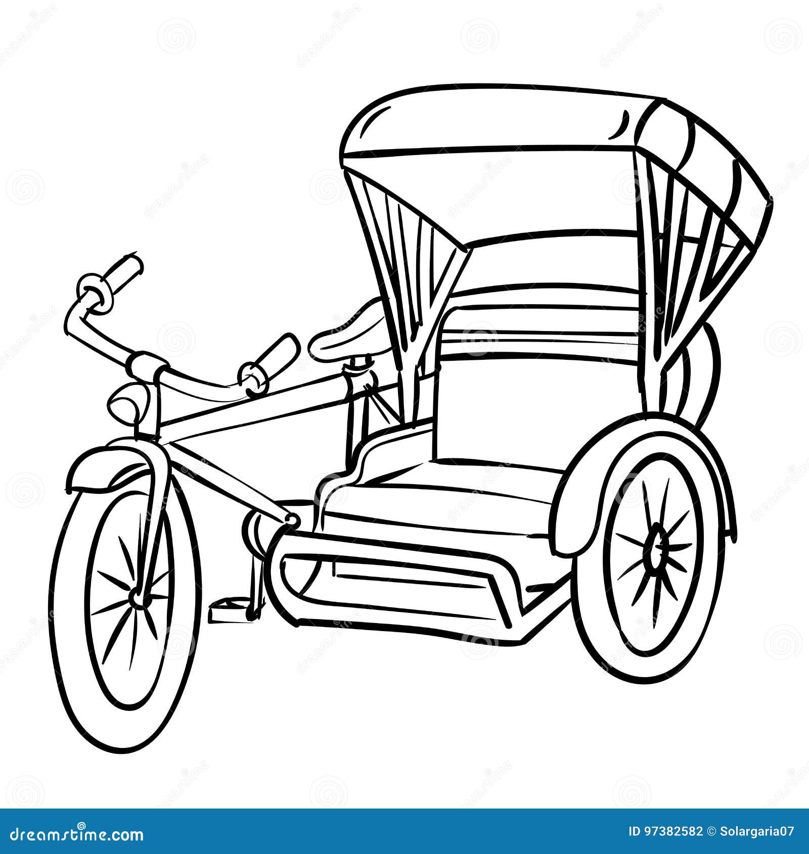 Download Hand Drawing Of Tricycle-Vector Illustration Stock Vector - Illustration of coloring, bicycle ...