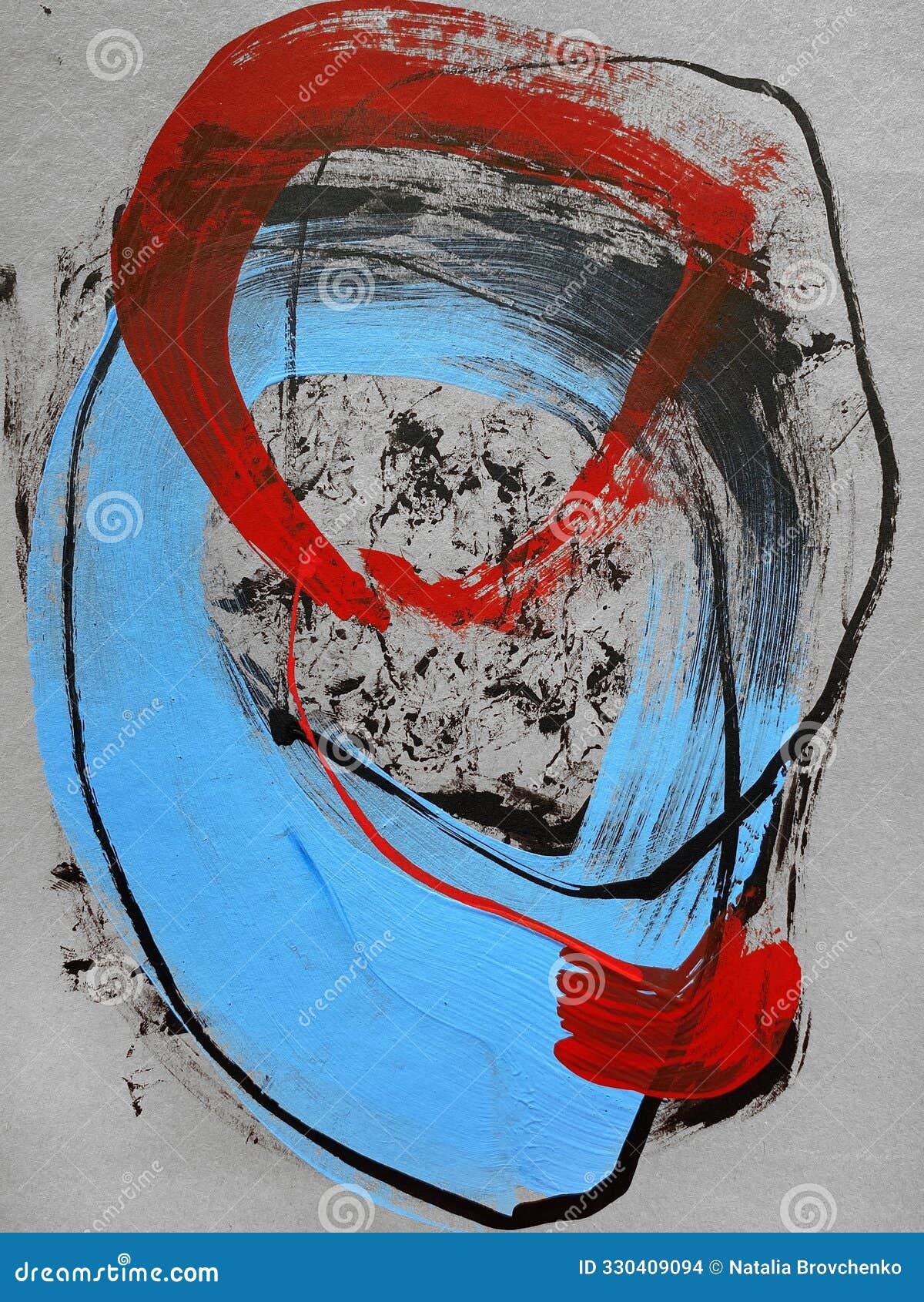 hand drawn abstract circles on canvas. colorful paint strokes. background for ers
