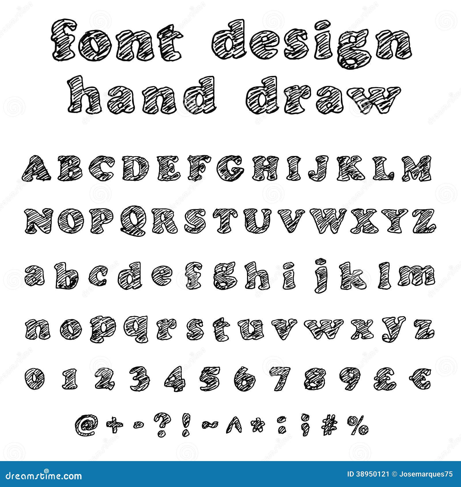 hand drawn alphabet. handwritten font