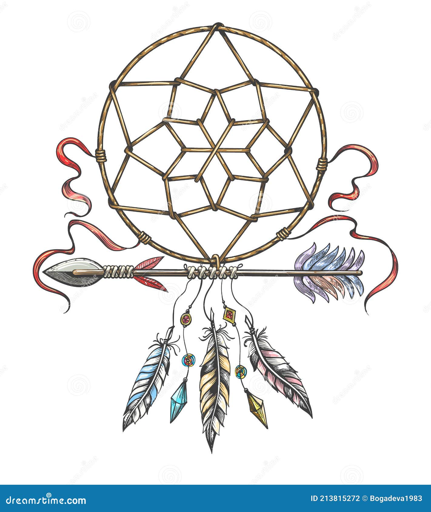 Hand Drawn Arrow with Dream Catcher Tribal Tattoo Stock Vector - Illustration of hipster, american: 213815272 Hand Drawn Arrow with Dream Catcher Tribal Tattoo Stock Vector - Illustration of hipster, american: 213815272