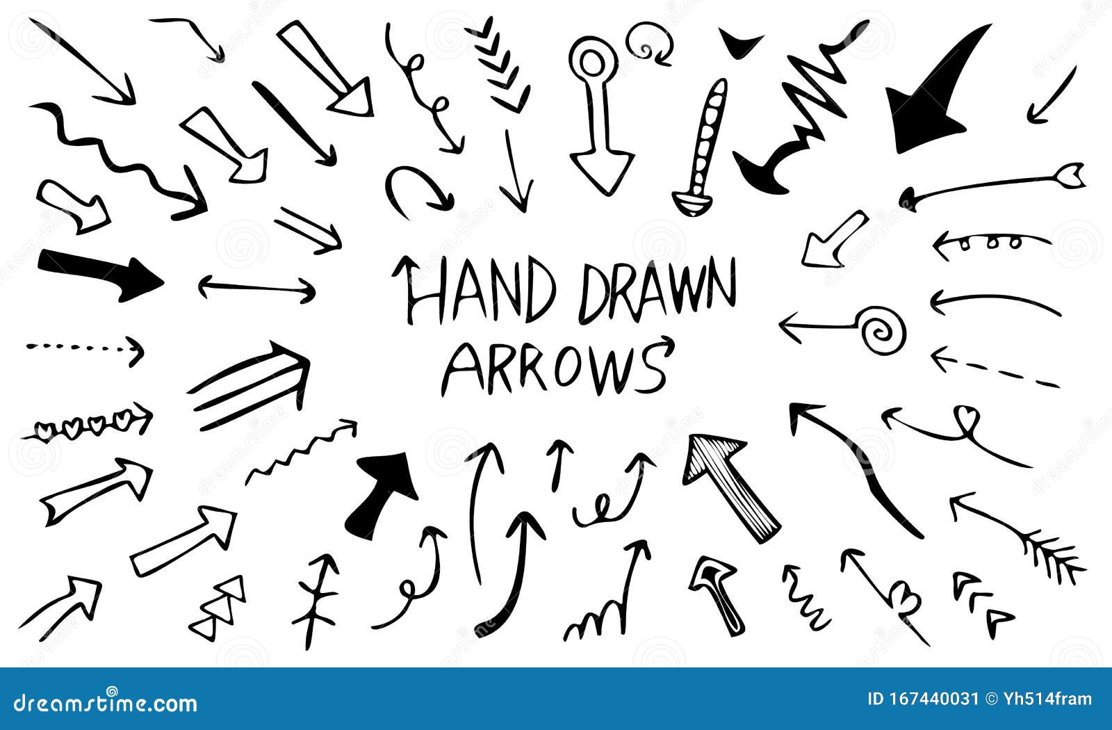 hand drawn arrows-with pen drawing