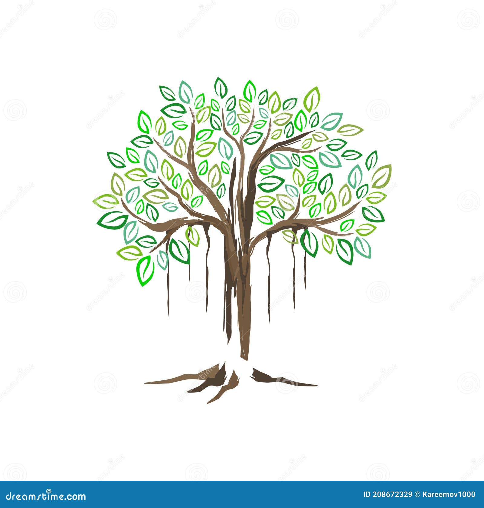 banyan tree logo - Stock Illustration [84126924] - PIXTA