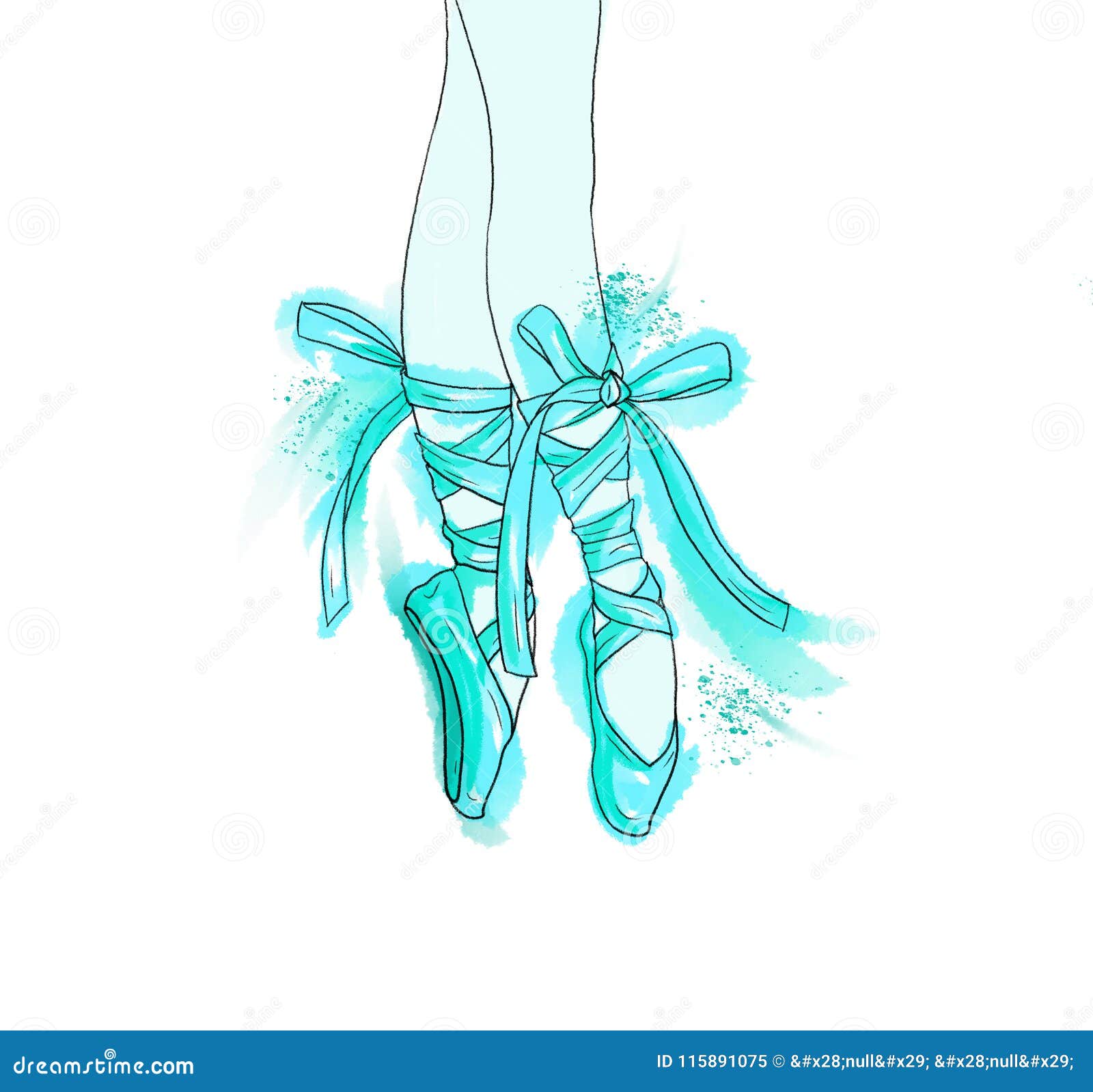 turquoise ballet pointe shoes