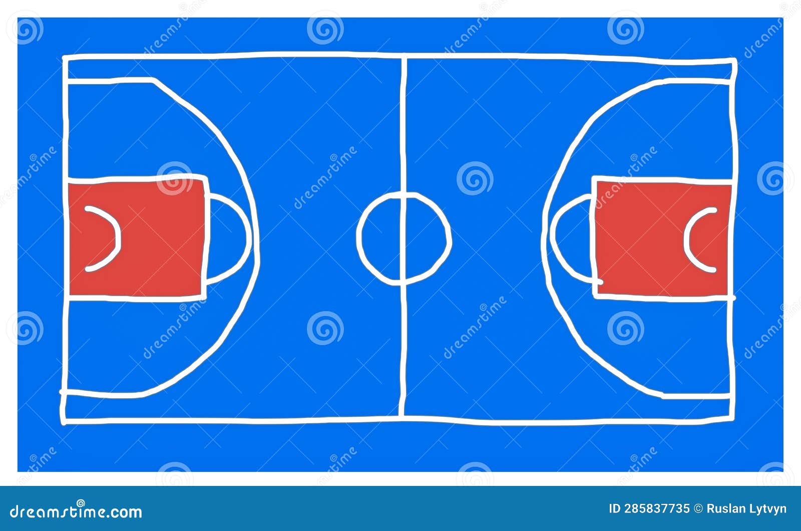 Hand Drawn Basketball Court Stock Illustration Illustration of doodle