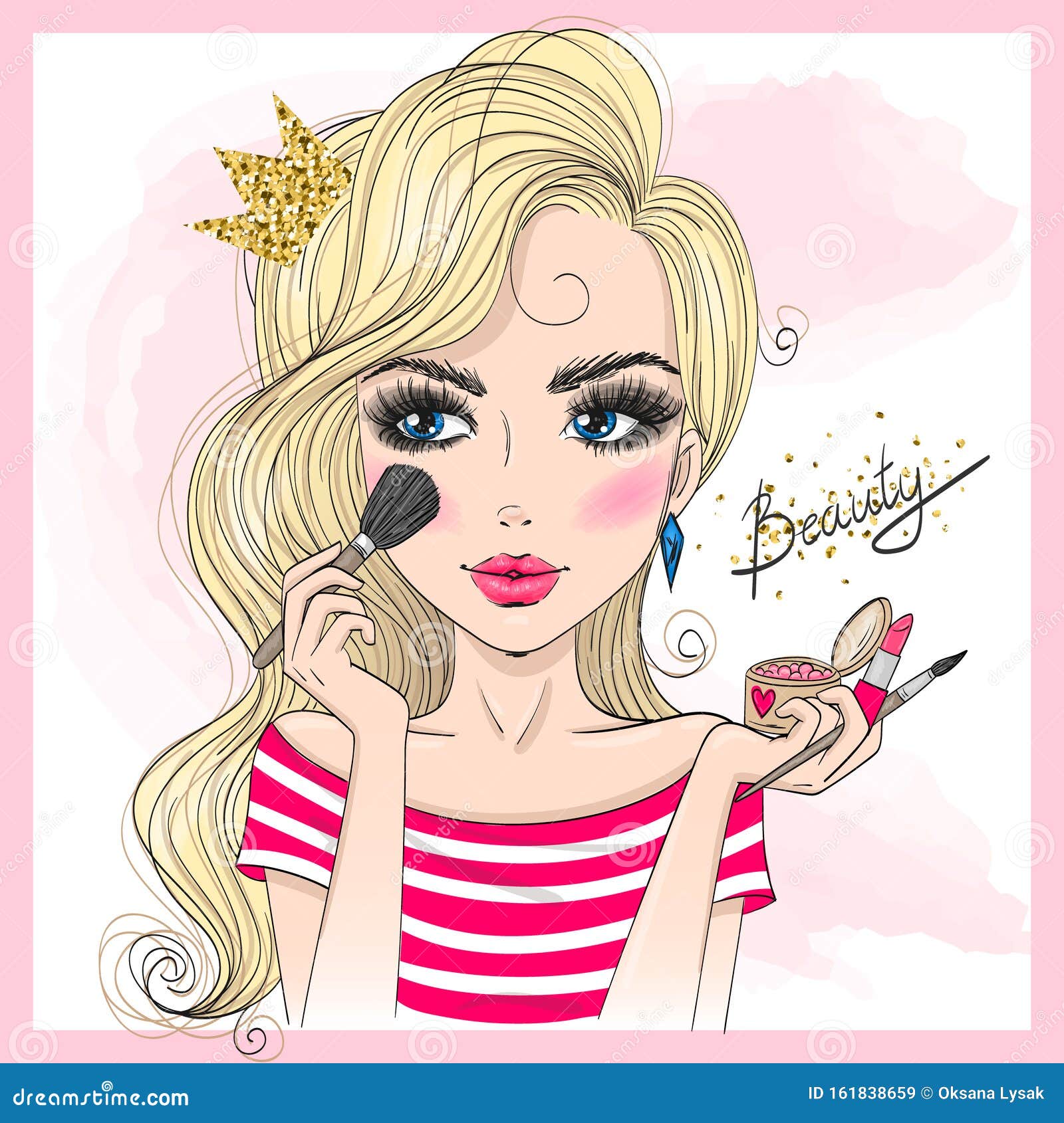 Girl Makeup Stock Illustrations – 112,280 Girl Makeup Stock Illustrations,  Vectors & Clipart - Dreamstime