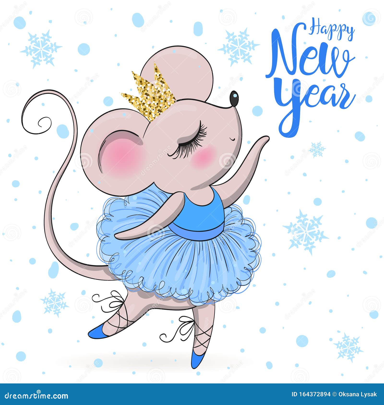 Hand Drawn Beautiful Cute Little Winter Fairy Girl with a Present and the  Words Happy New Year. Stock Vector - Illustration of cartoon, dress:  164372894