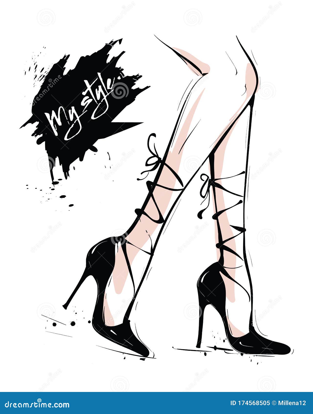 heels sketch