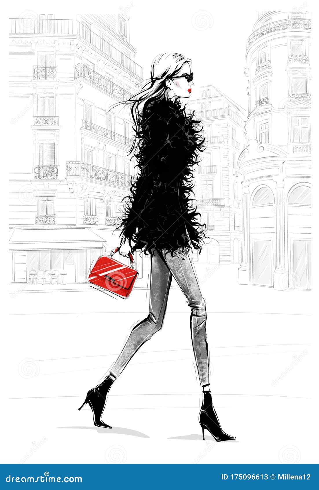 Fashion Walking Woman Stock Illustrations – 20,004 Fashion Walking