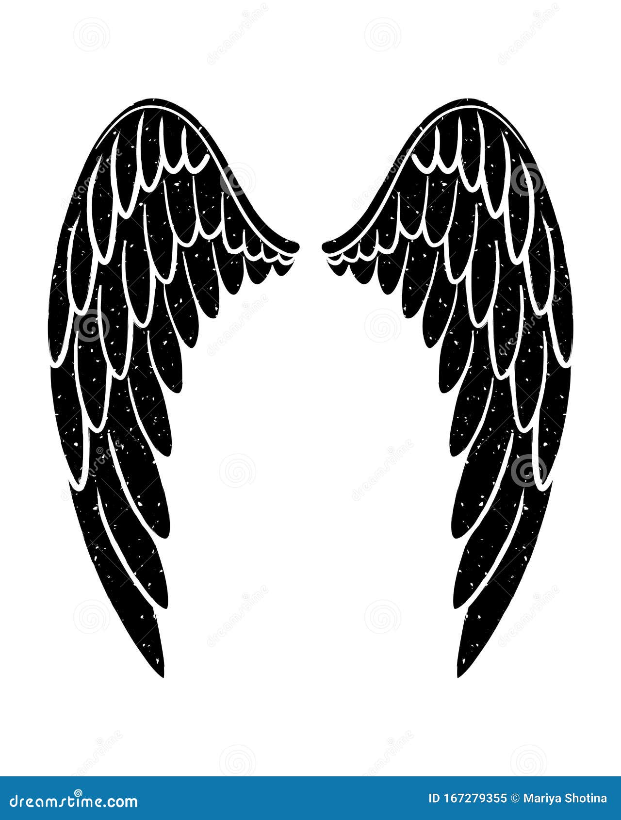 Simple Angel Wings Silhouette