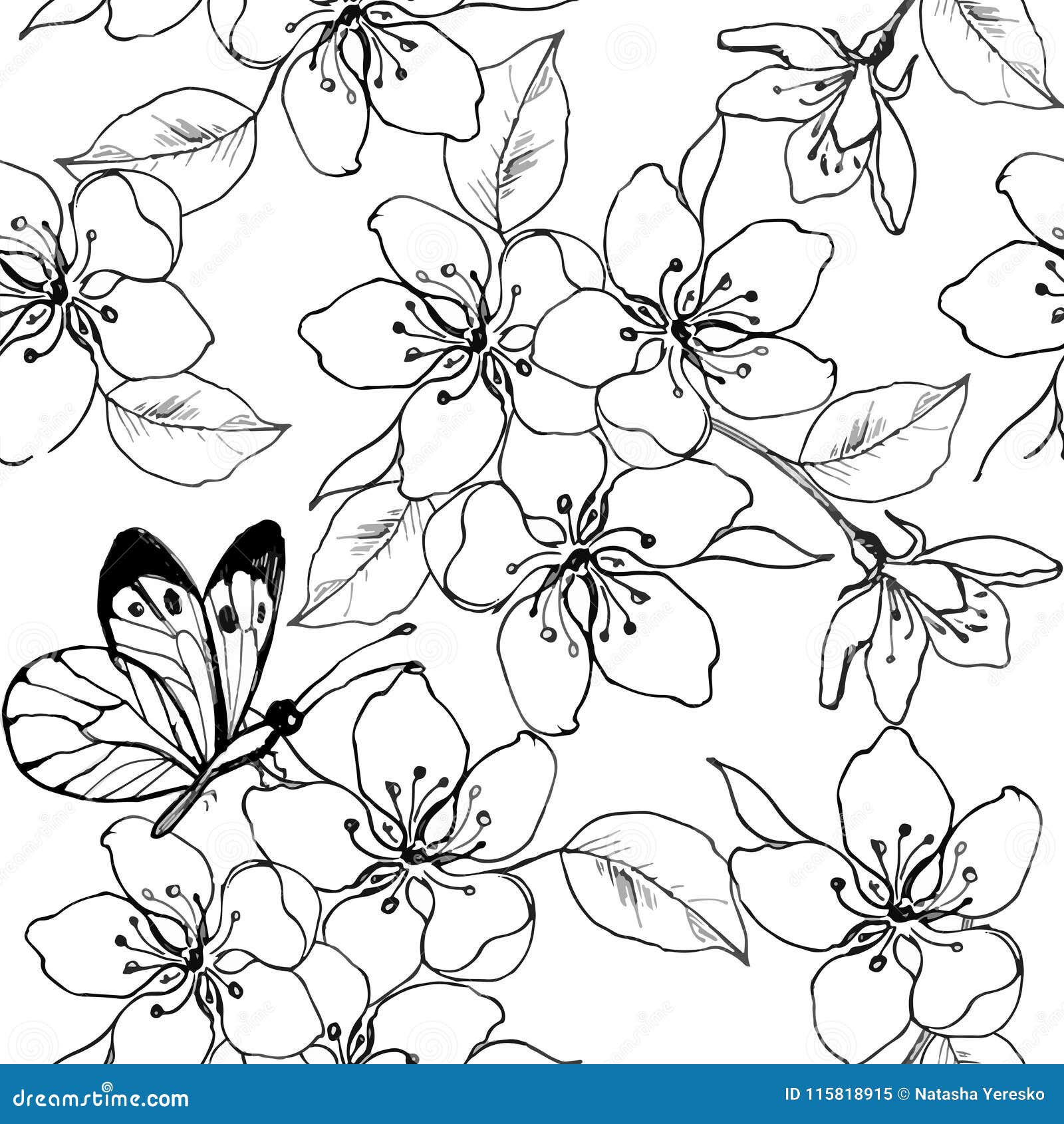 38+ inspirational stock Cherry Blossom Tree Coloring Page : Cherry