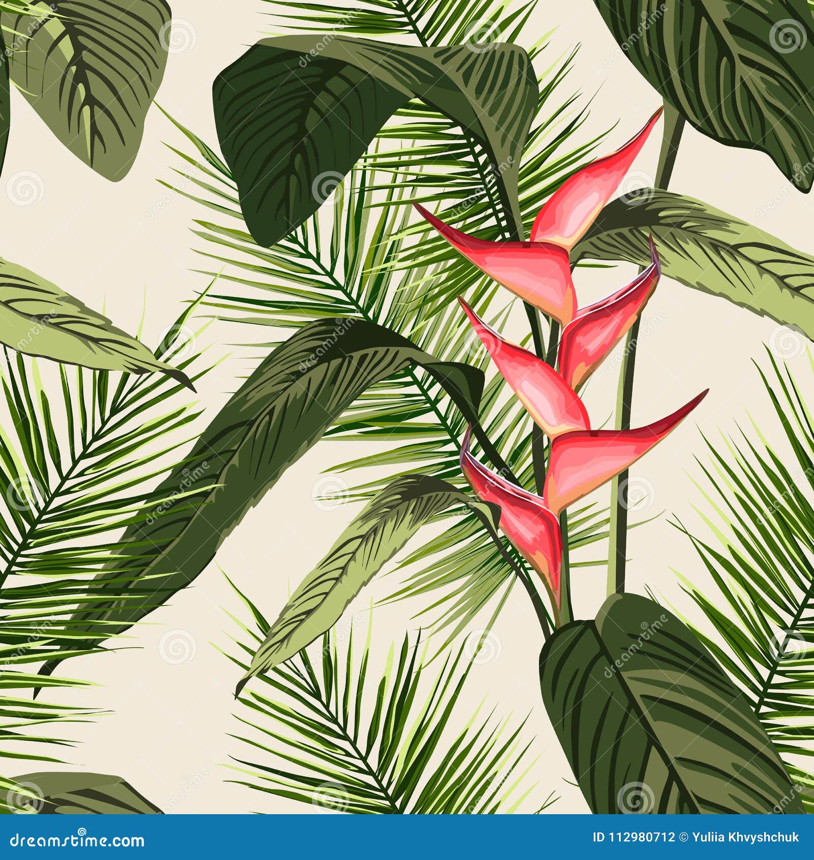 hand drawn branches and leaves of tropical plants. natural green background with space for text.