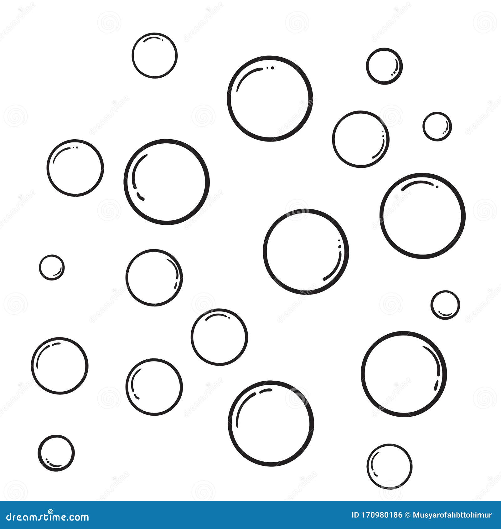 Hand Drawn Bubble Water Vector Illustration Design Template Doodle Hand Drawn Bubble Water Vector Illustration Design Template Doodle