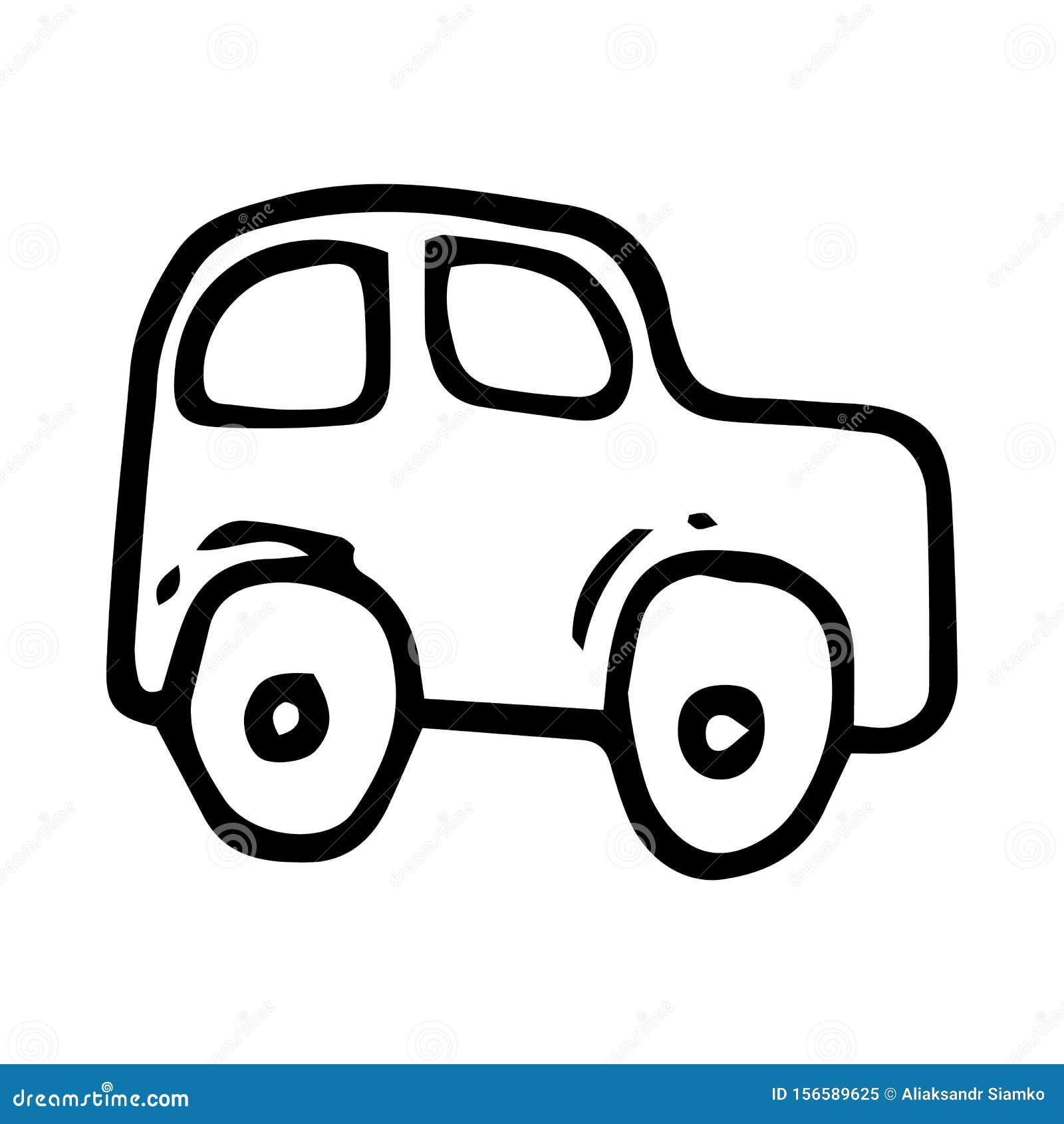 hand drawing doodle car hand drawing doodle car