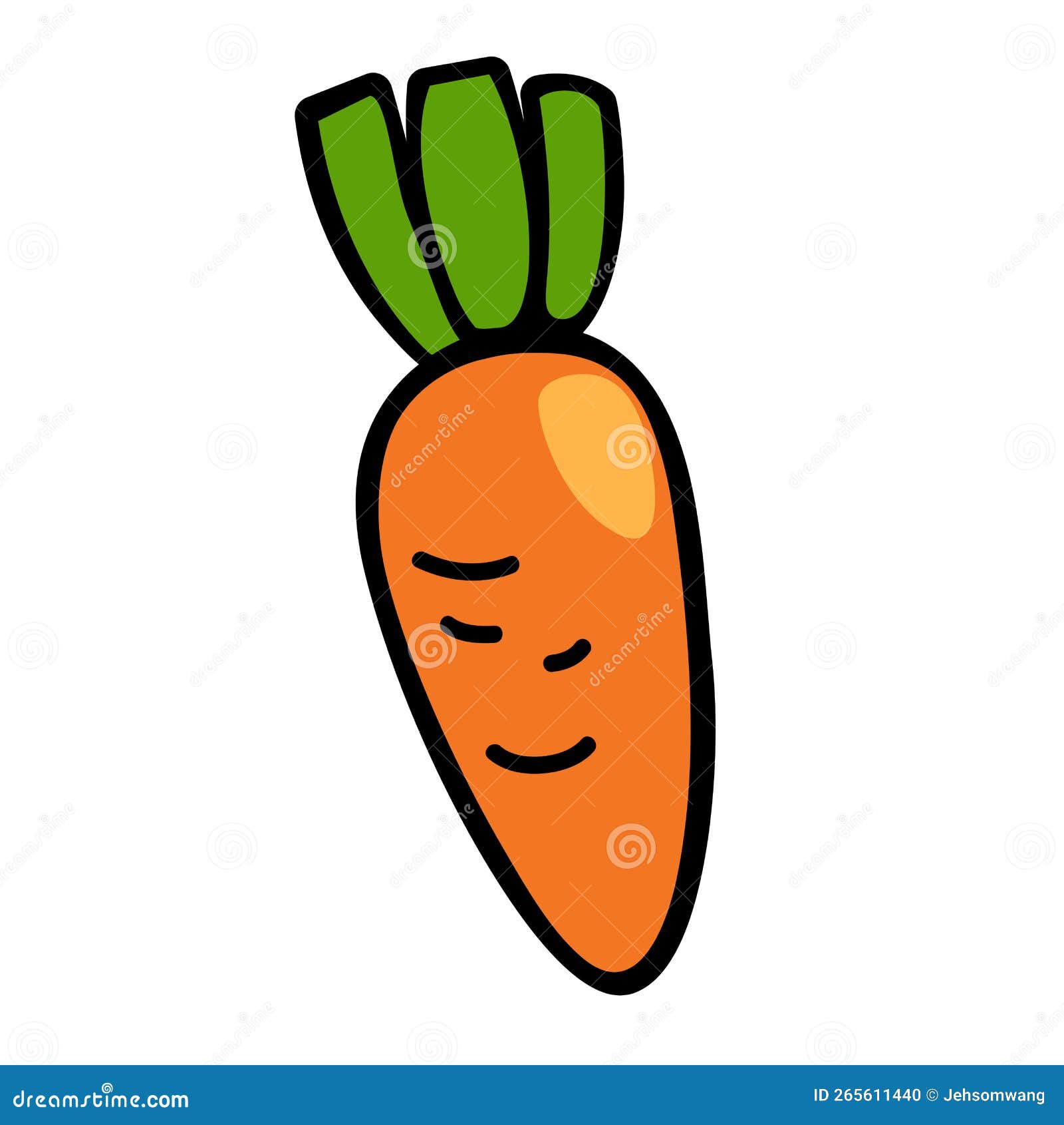 Hand Drawn Carrot Illustration Stock Vector Illustration of leaf