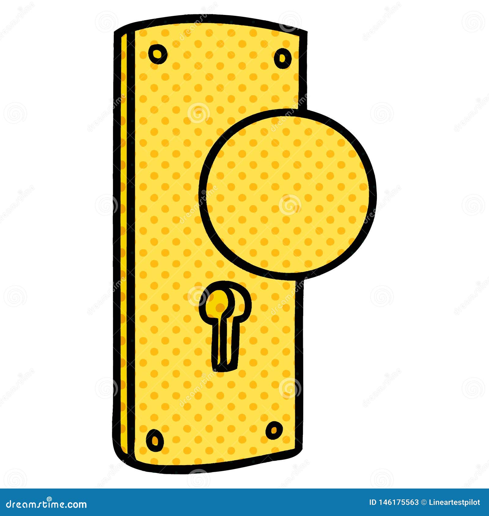 Hand Drawn Cartoon Doodle of a Door Handle Stock Vector Illustration of clip, hand 146175563