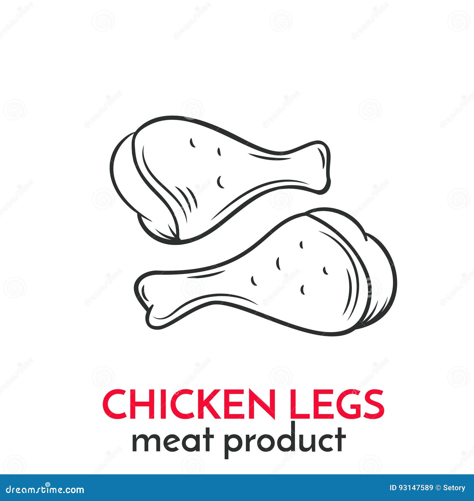 Hand Drawn Chicken Leg Doodle Vector Sketch Illustration Stock Vector  Image  Art  Alamy