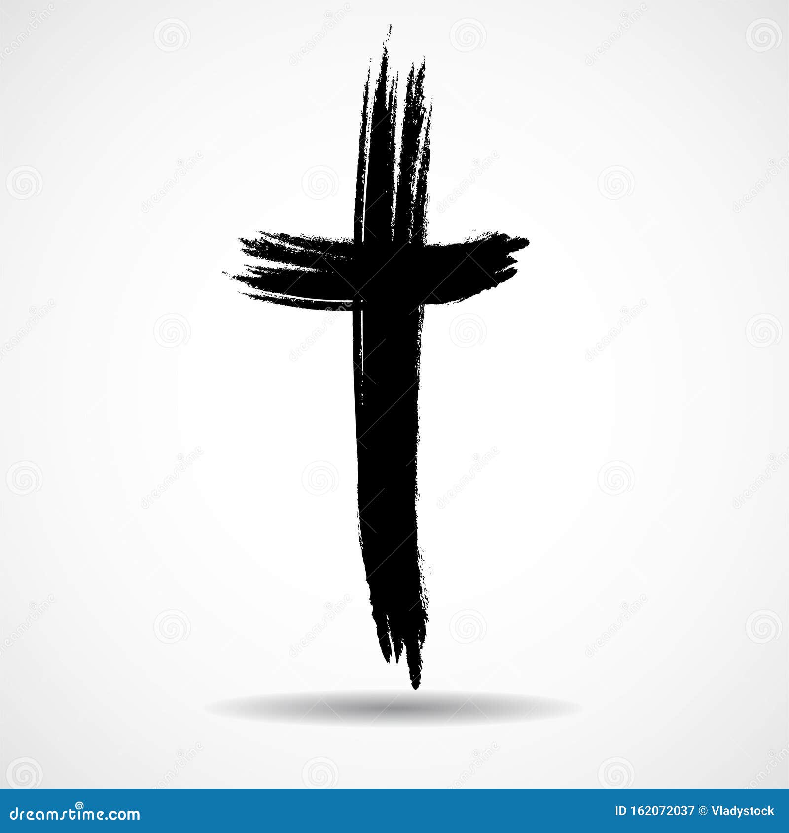 Hand Drawn Christian Cross. Grunge Cross Stock Vector - Illustration of ...