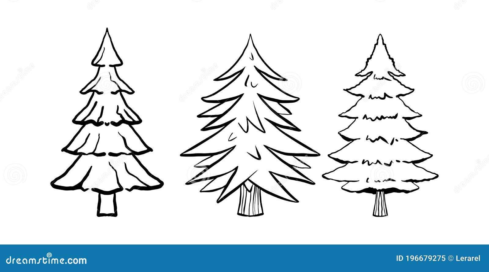Free Vectors | Christmas tree (line drawing)