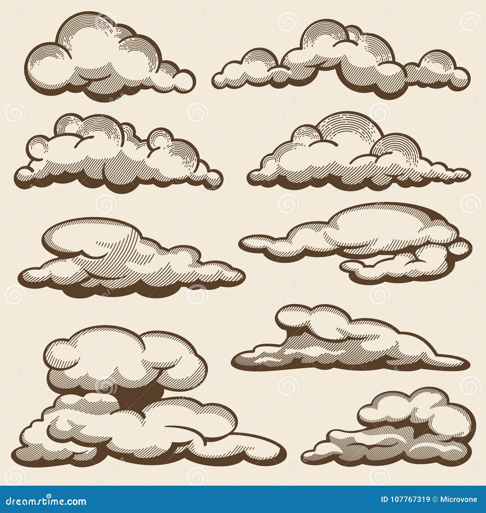 Cartoon cloud drawing stock vector Illustration of object  177365086