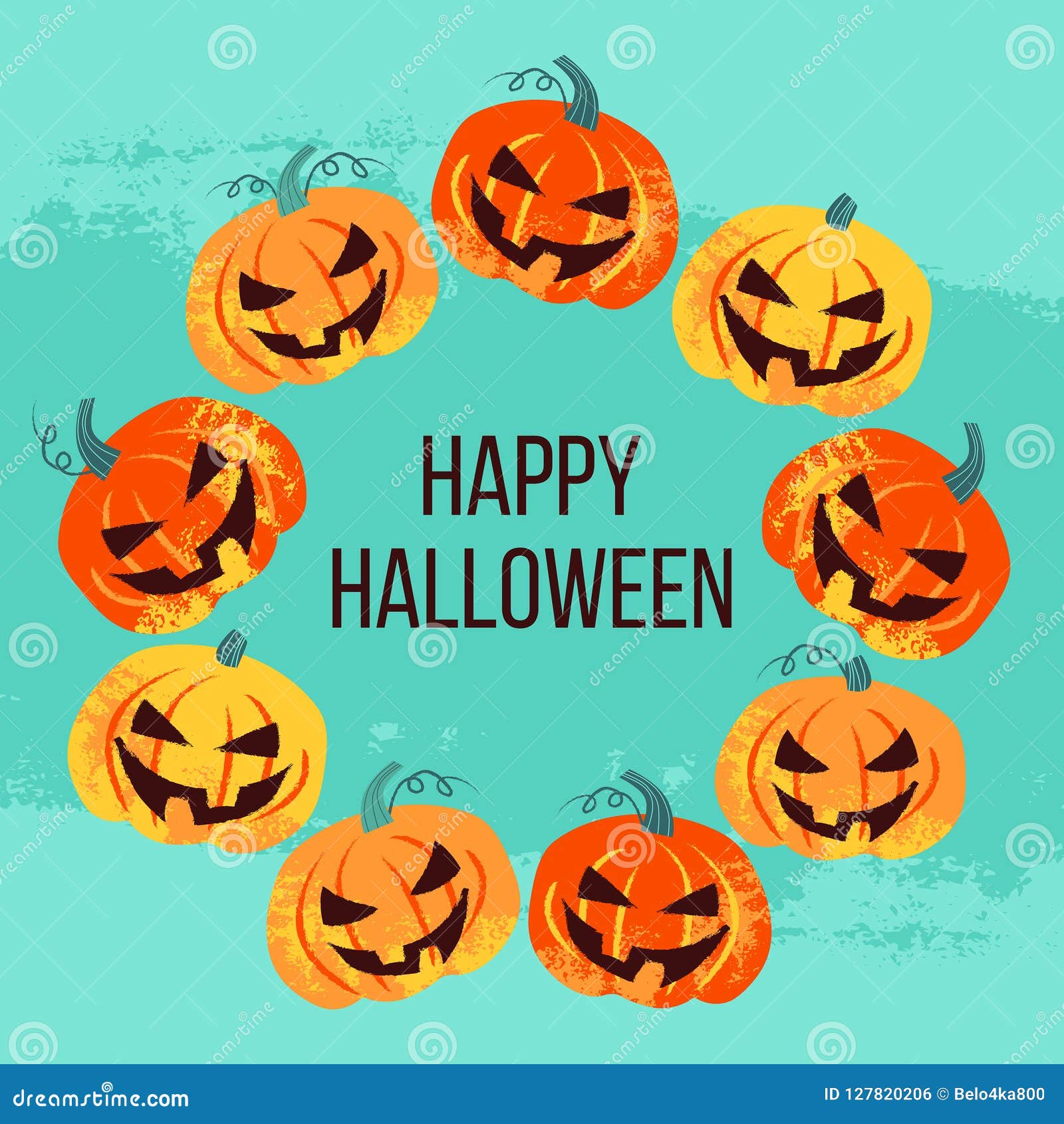  cute happy halloween  template.