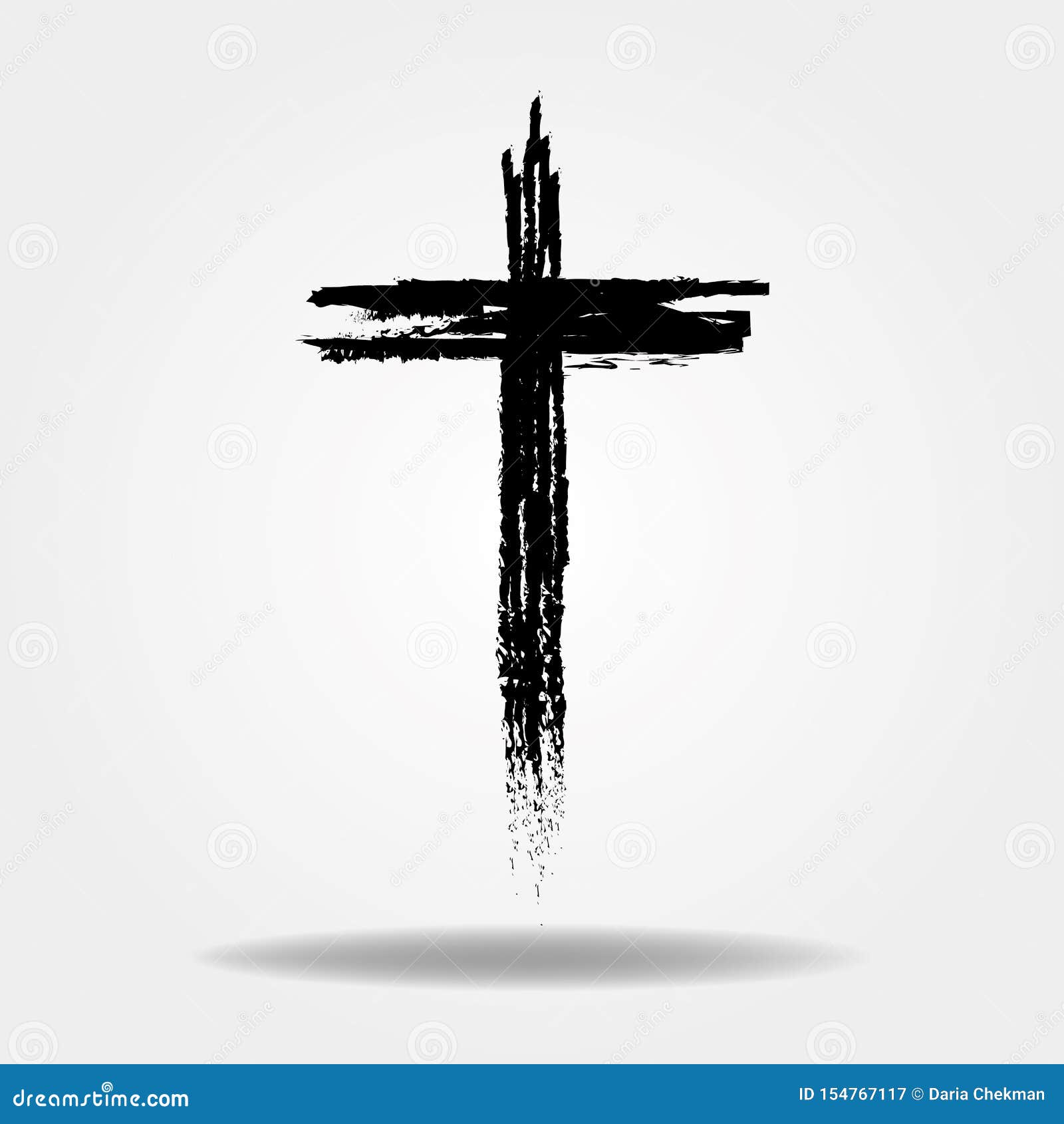 Hand Drawn Cross. Vector Cross Stock Vector - Illustration of cross ...