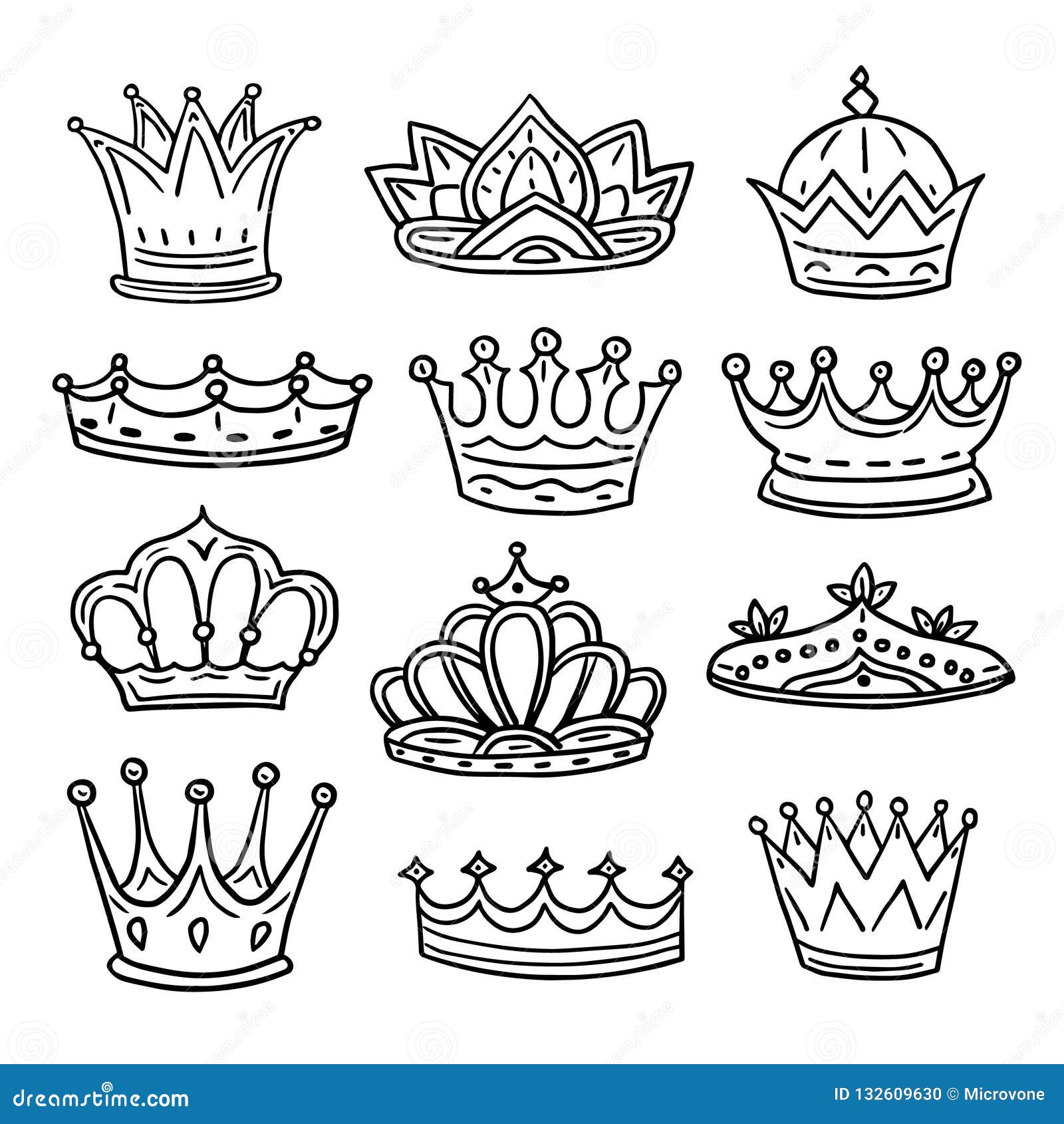 King and queen. Hand drawn cute illustration Stock Vector Image & Art -  Alamy