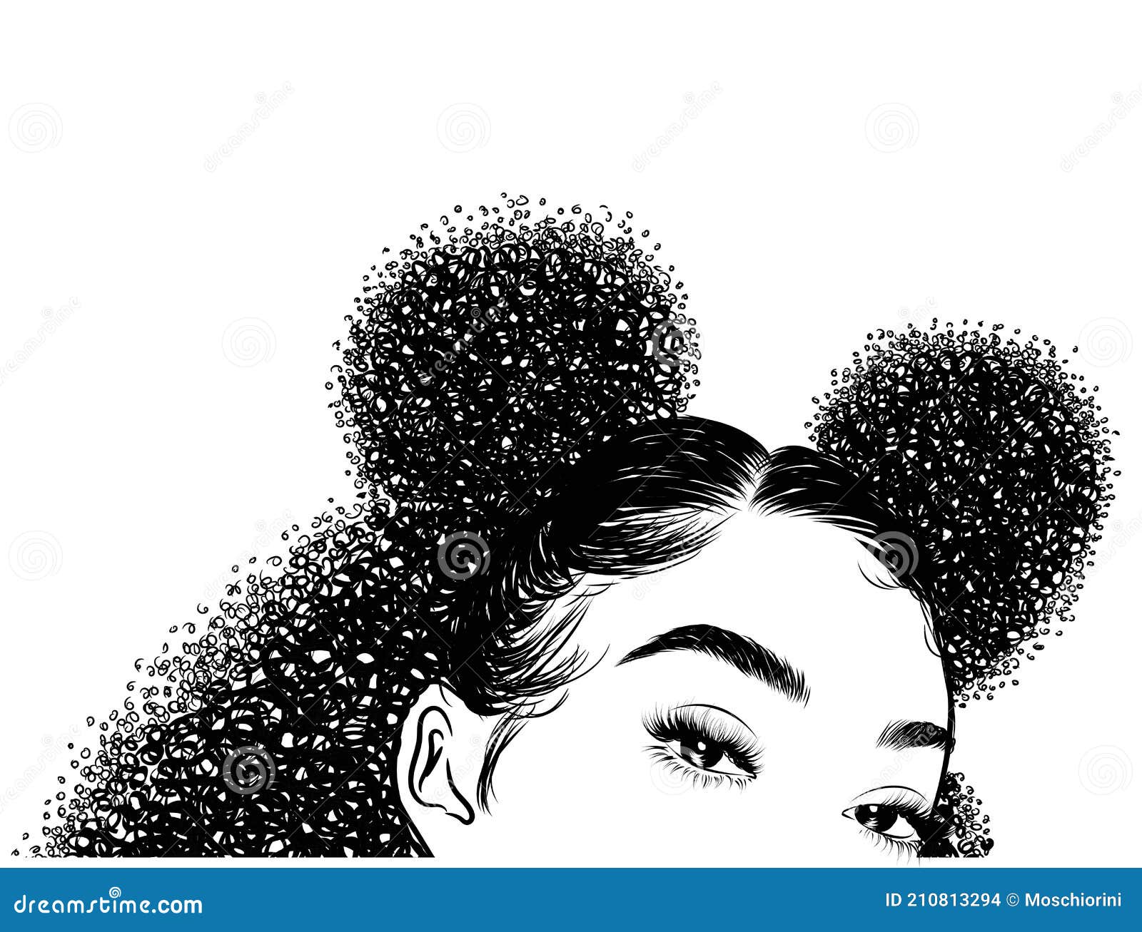 Hand Drawn Curly Hairstyle- Hair of a Beautiful Girl and Baby Hairs. Glam Eye Look with Full Natural Eyebrow and Luxe Eyelashe Stock Illustration - Illustration of american, design: 210813294 Hand Drawn Curly Hairstyle- Hair of a Beautiful Girl and Baby Hairs. Glam Eye Look with Full Natural Eyebrow and Luxe Eyelashe Stock Illustration - Illustration of american, design: 210813294